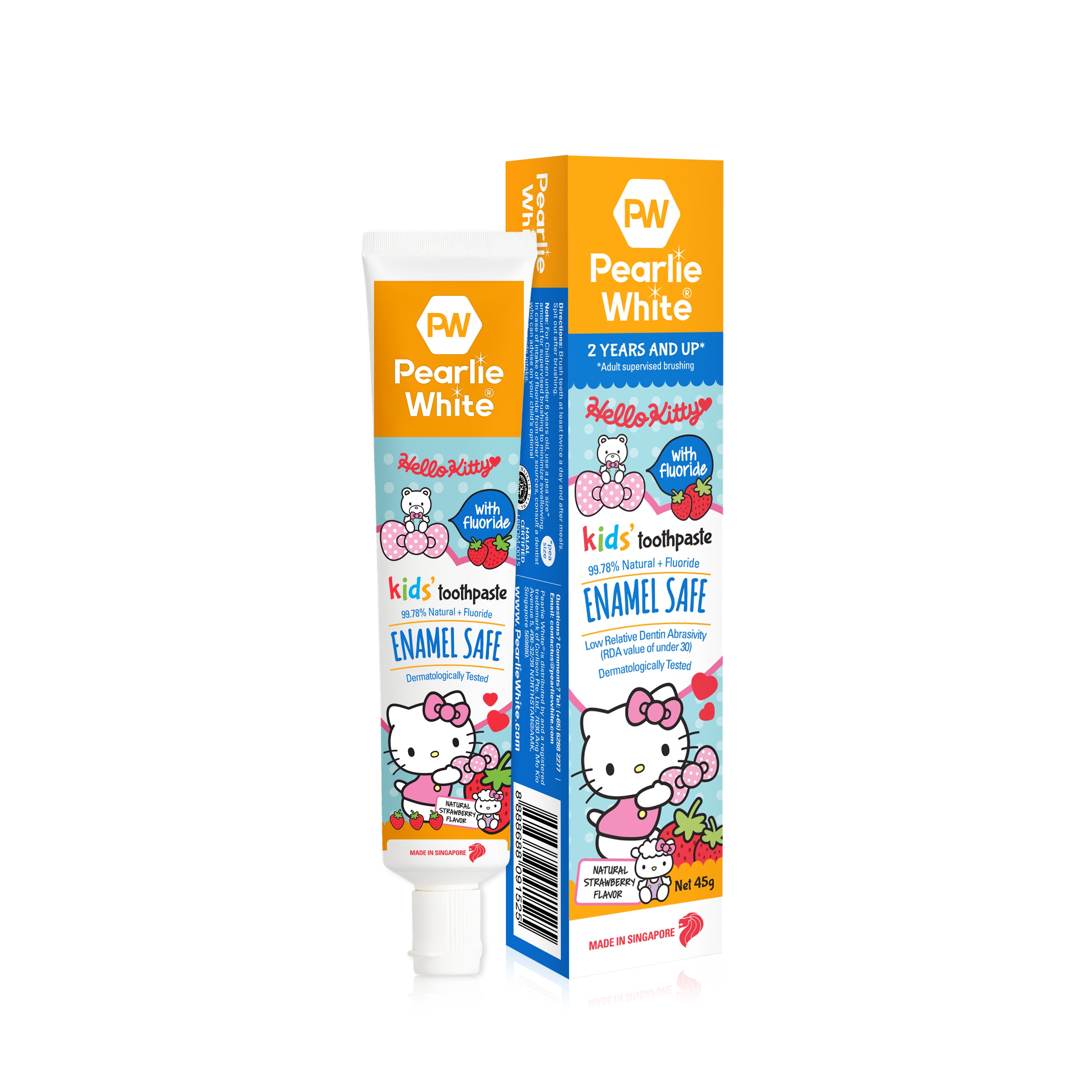 Hello Kitty Enamel Safe Kids’ Fluoride Toothpaste (Strawberry) 45g