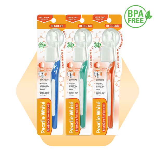 BrushCare Professional Regular Soft Toothbrush Triple Pack