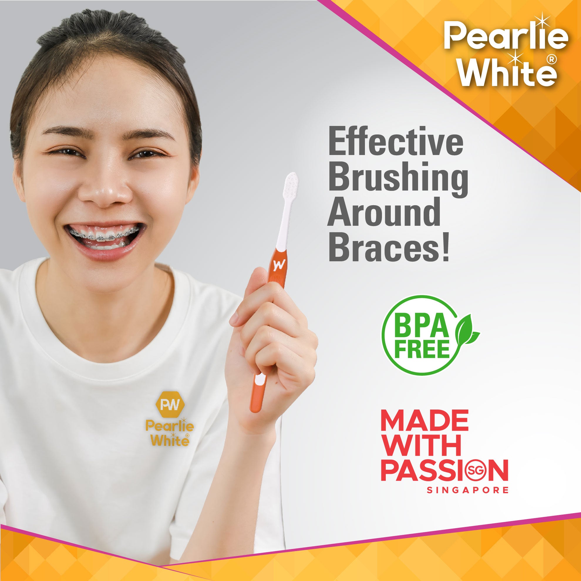 BrushCare Professional Ortho Soft Toothbrush Triple Pack