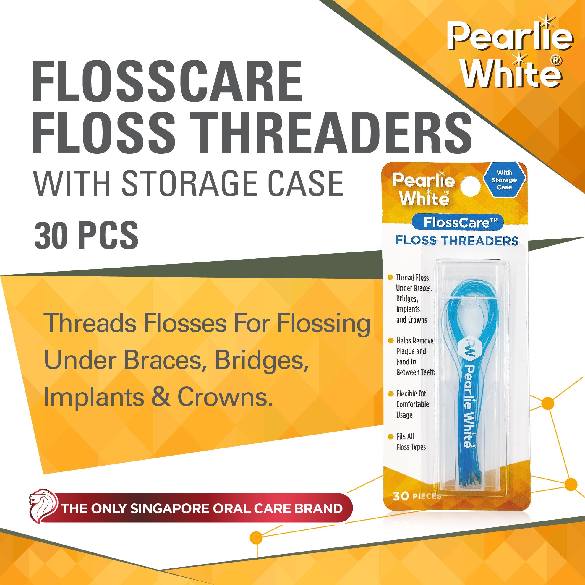 FlossCare™ Floss Threaders With Storage Case 30pcs