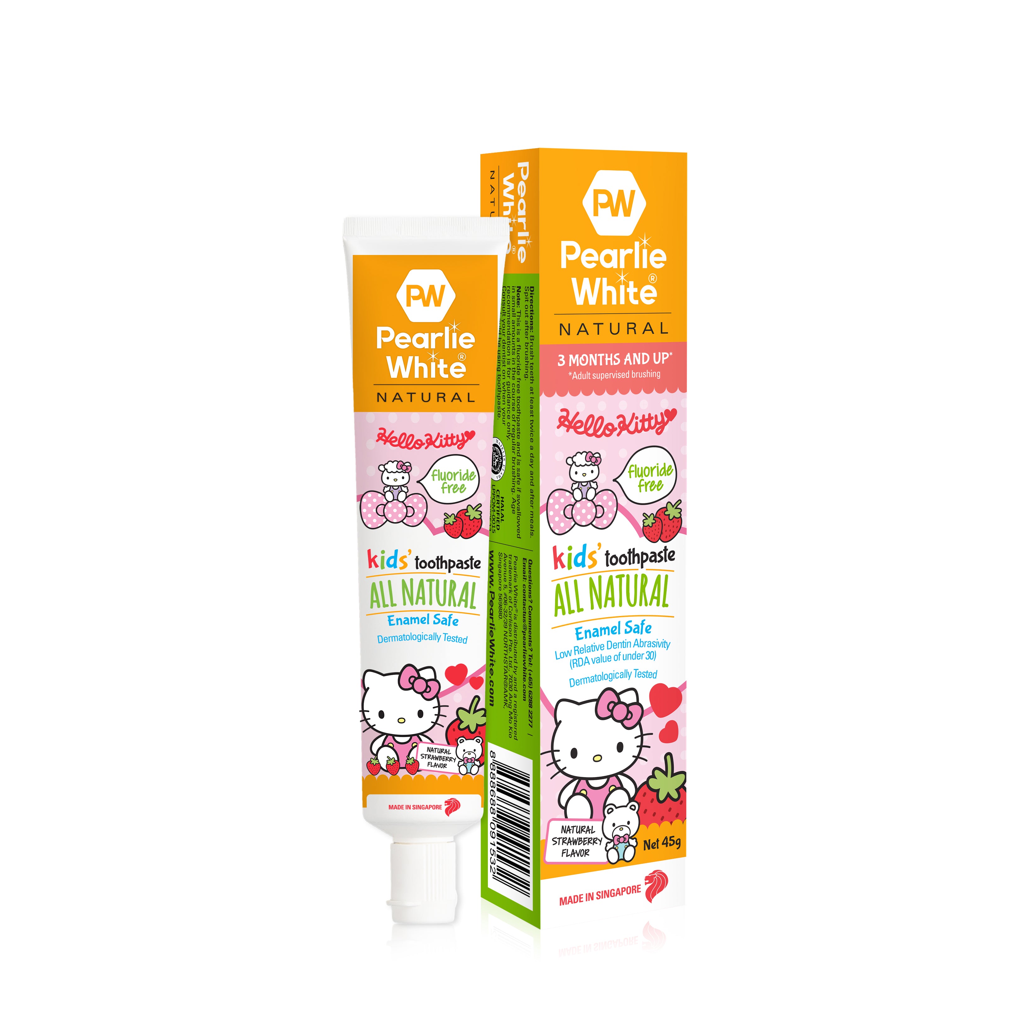 Hello Kitty All Natural Enamel Safe Kids’ Toothpaste (Strawberry) 45g