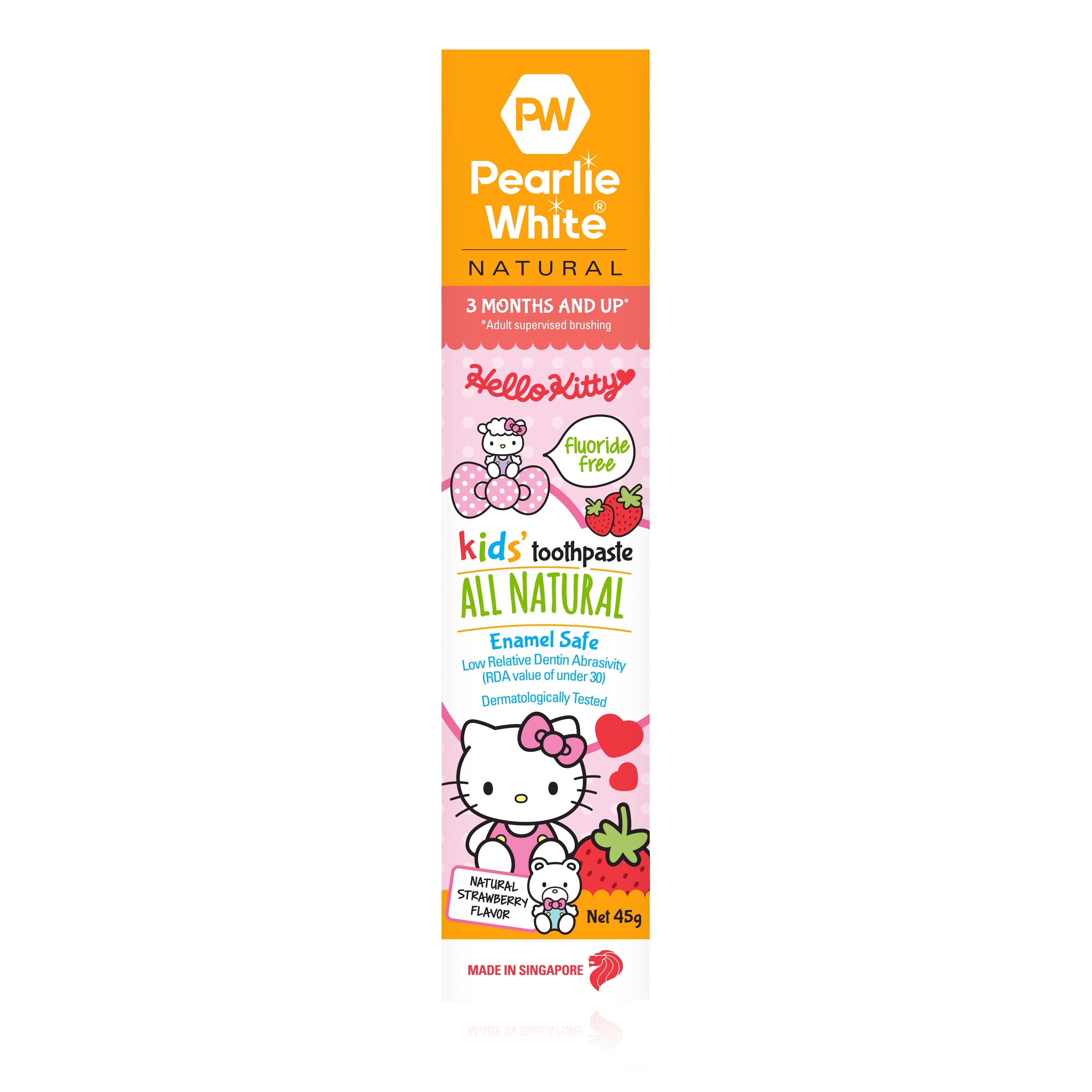 Hello Kitty All Natural Enamel Safe Kids’ Toothpaste (Strawberry) 45g