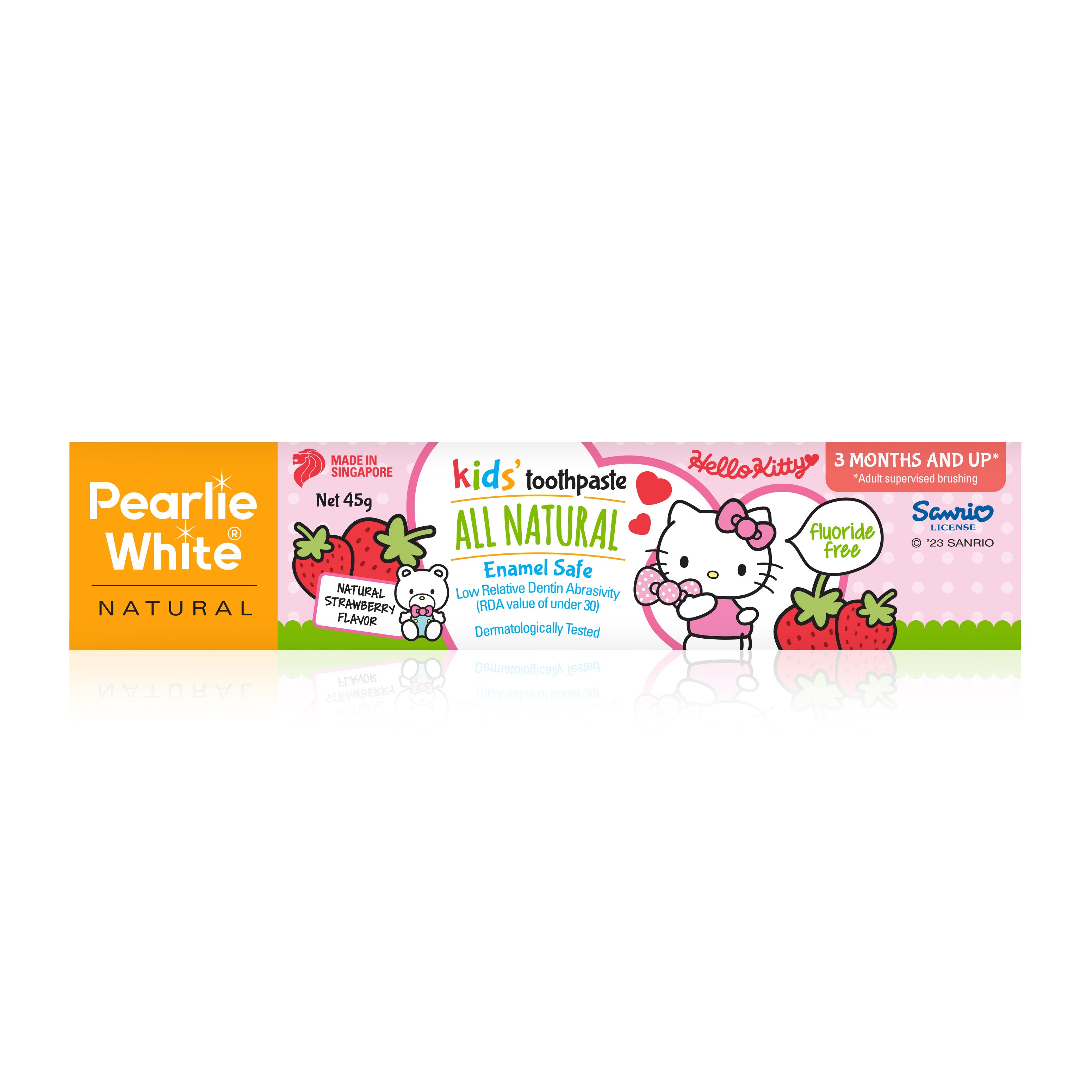 Hello Kitty All Natural Enamel Safe Kids’ Toothpaste (Strawberry) 45g