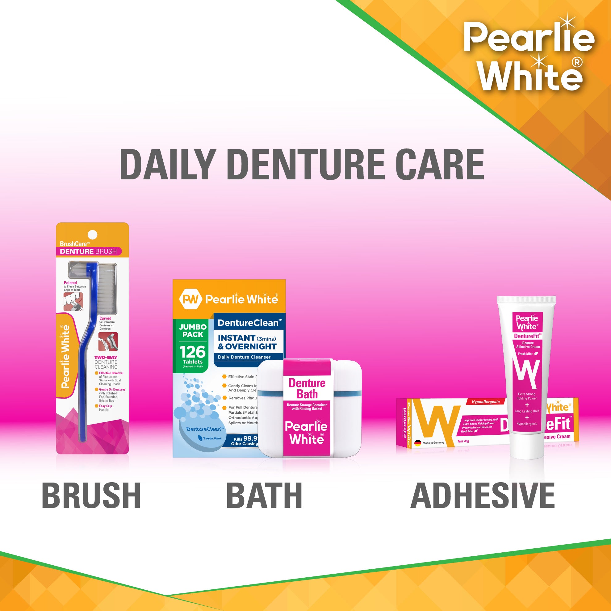 DentureClean Daily Denture Cleanser 126s (For Export Only)