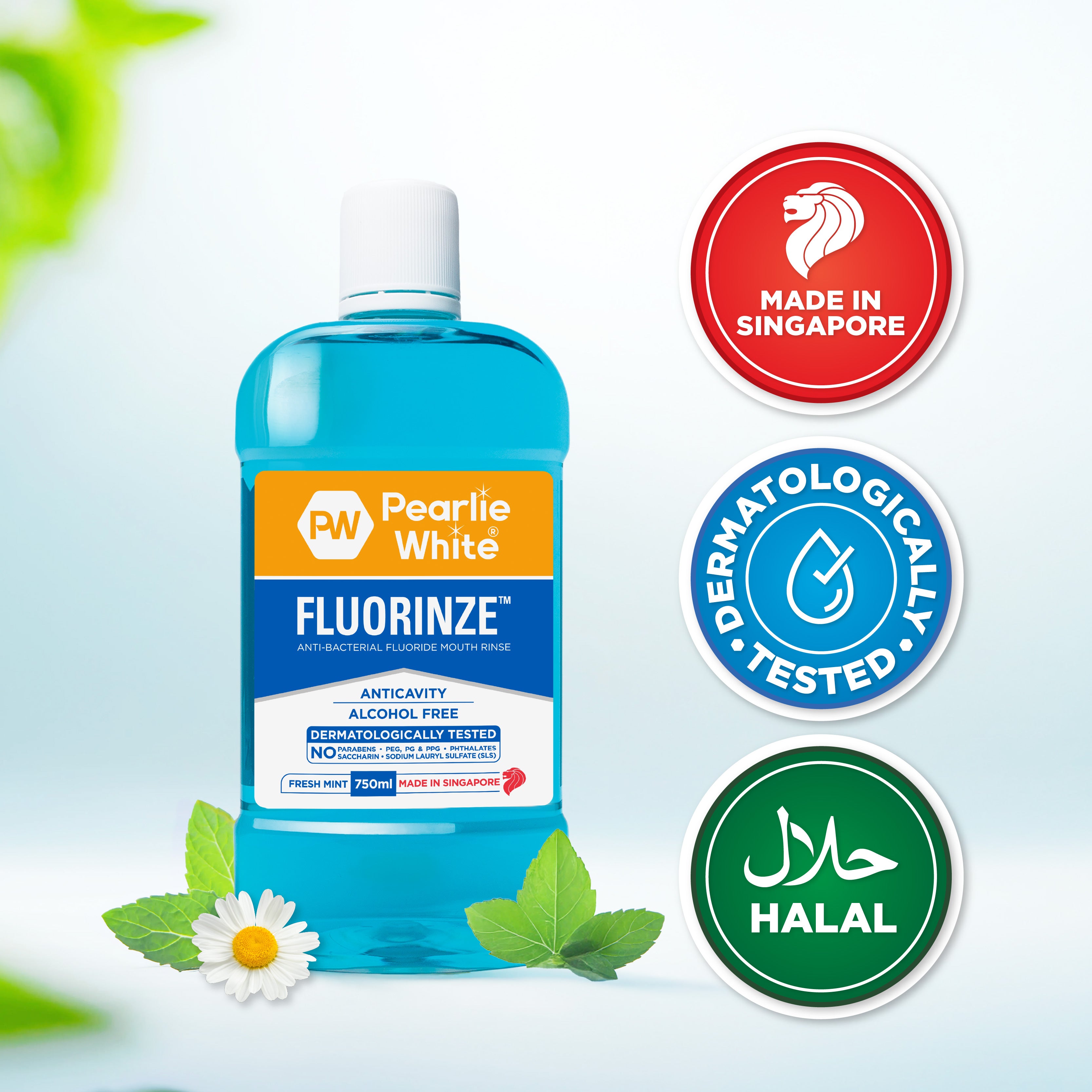 Fluorinze Anti-bacterial Fluoride Mouth Rinse 750ml