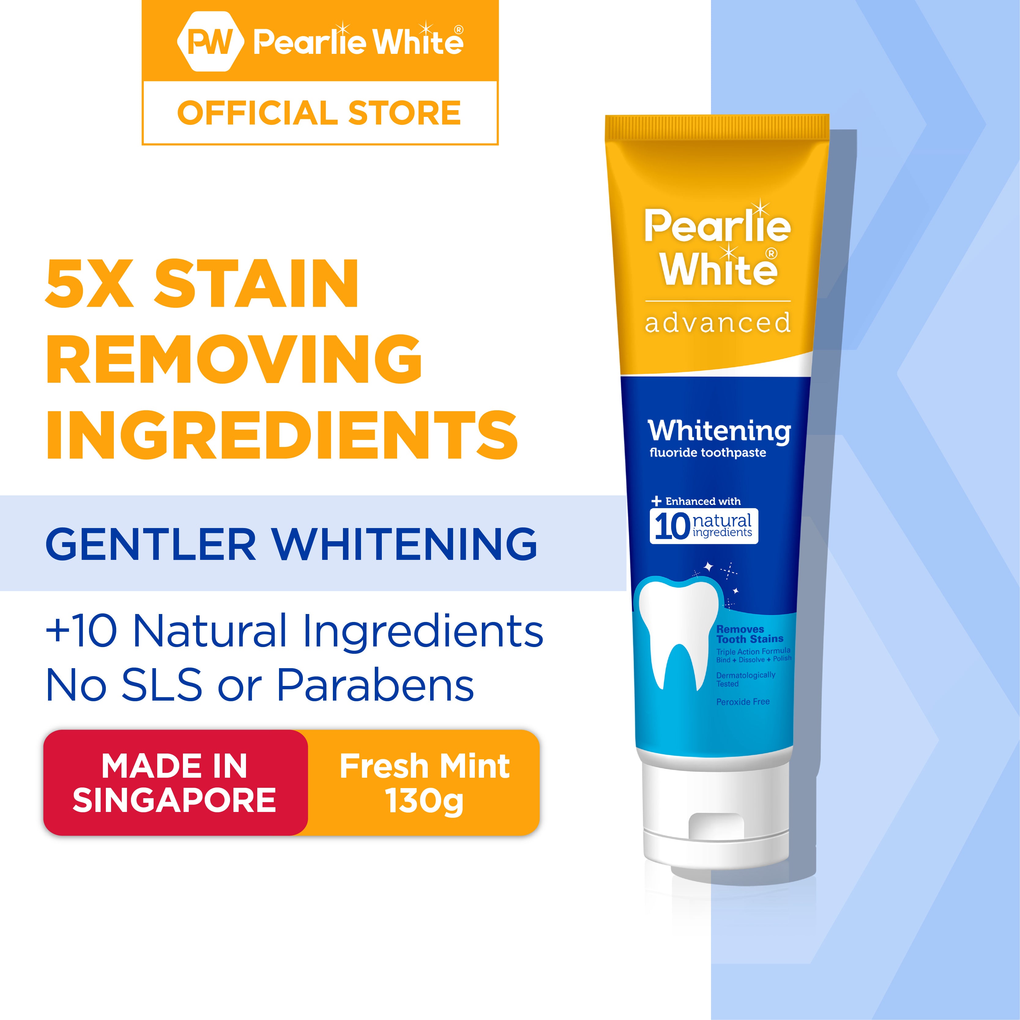 Advanced Whitening Fluoride Toothpaste 130gm