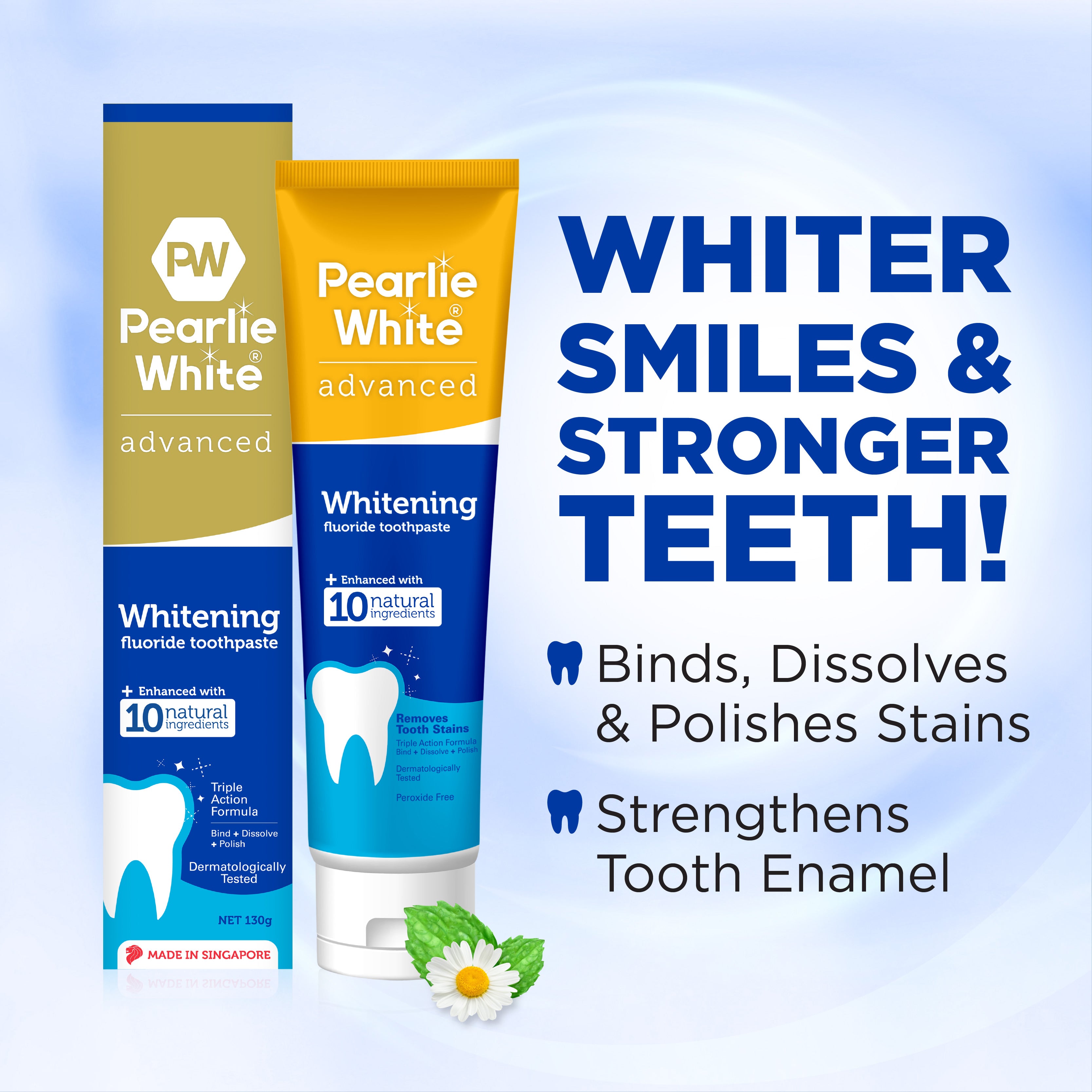 Advanced Whitening Fluoride Toothpaste 130gm