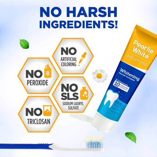 Advanced Whitening Fluoride Toothpaste 130gm | Pearlie White