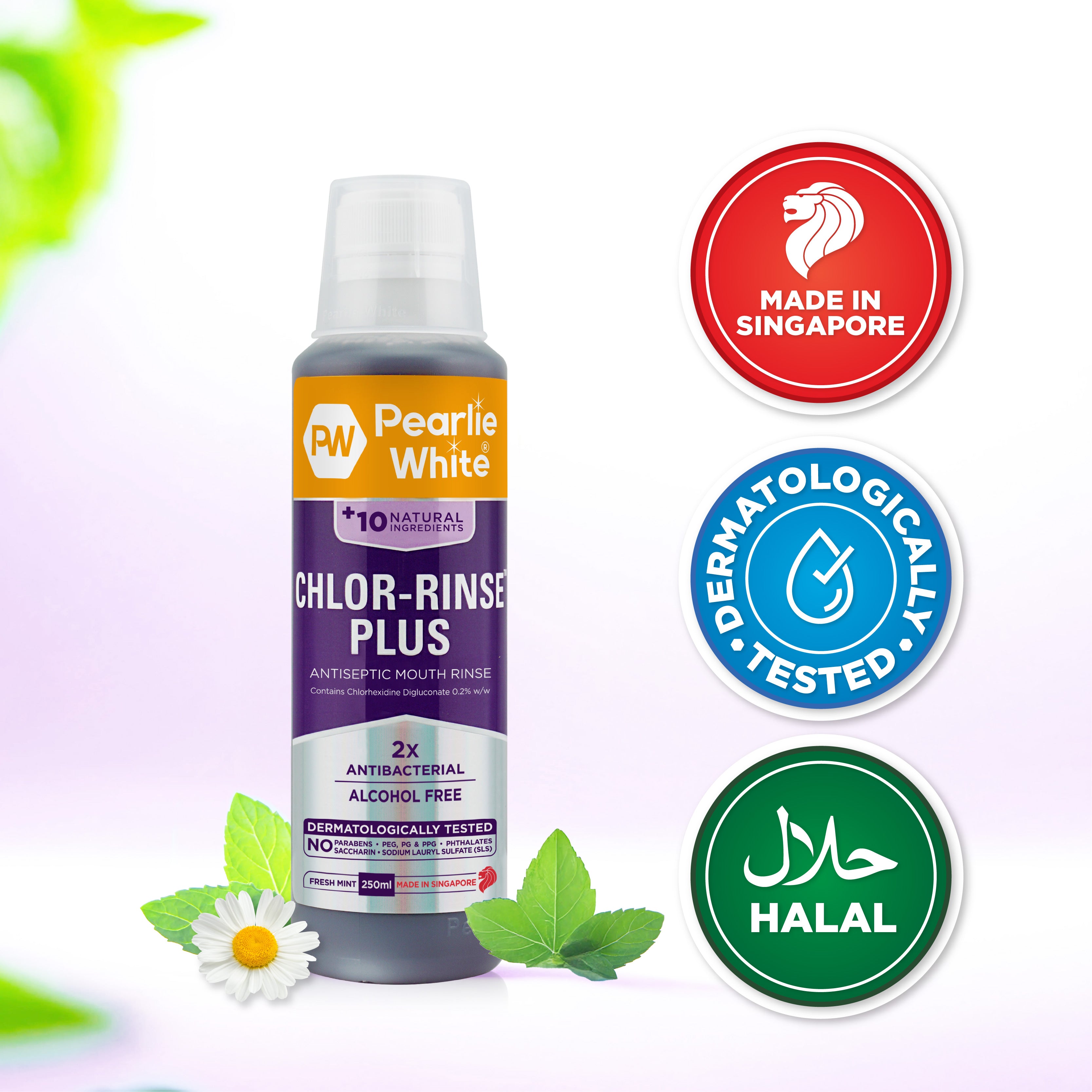 Chlor-Rinse Plus Antiseptic Mouth Rinse 250ml - Triple Pack