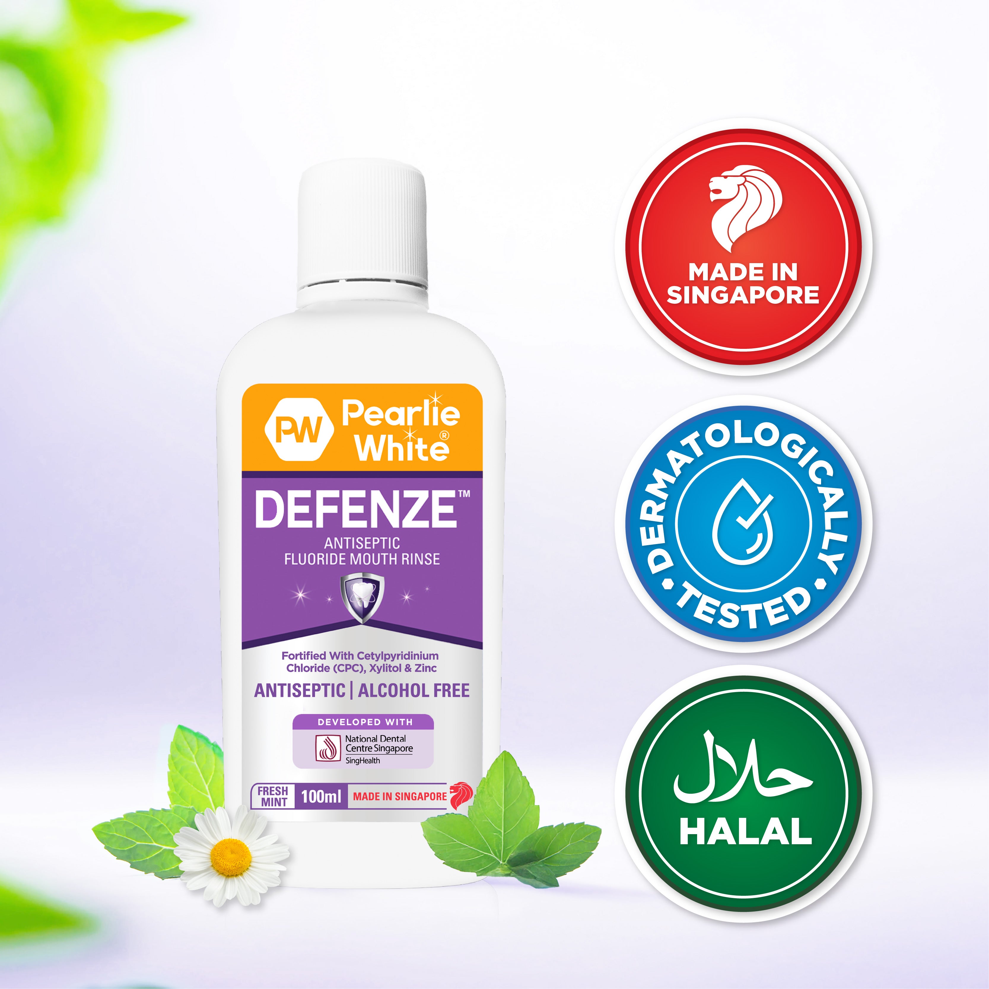 Defenze Antiseptic Fluoride Mouth Rinse 100ml