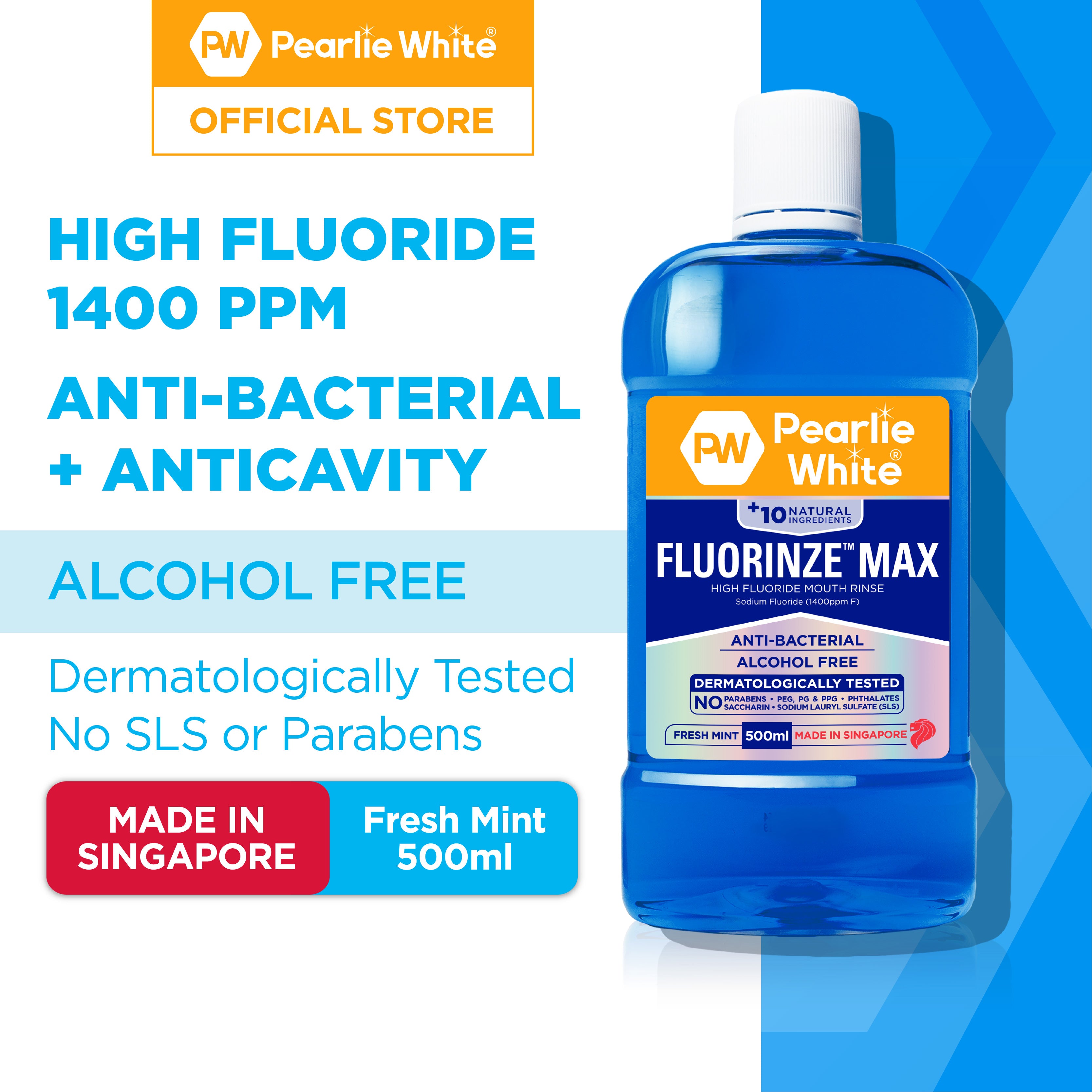 Fluorinze Max High Fluoride Mouth Rinse 500ml