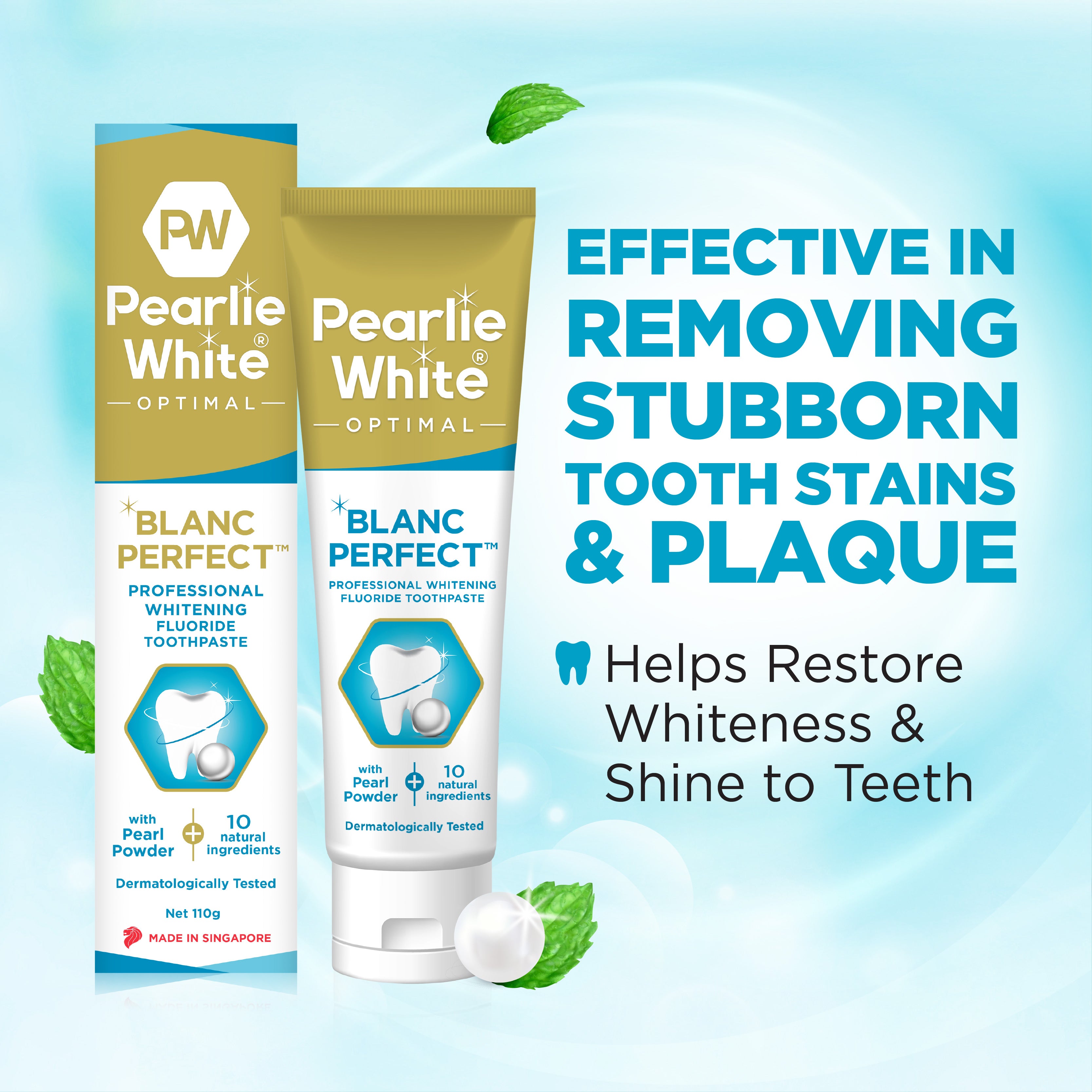 Optimal Blanc Perfect Professional Whitening Fluoride Toothpaste 110g