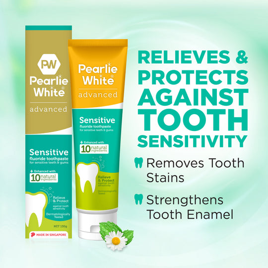 Advanced Sensitive Fluoride Toothpaste 130gm | Pearlie White