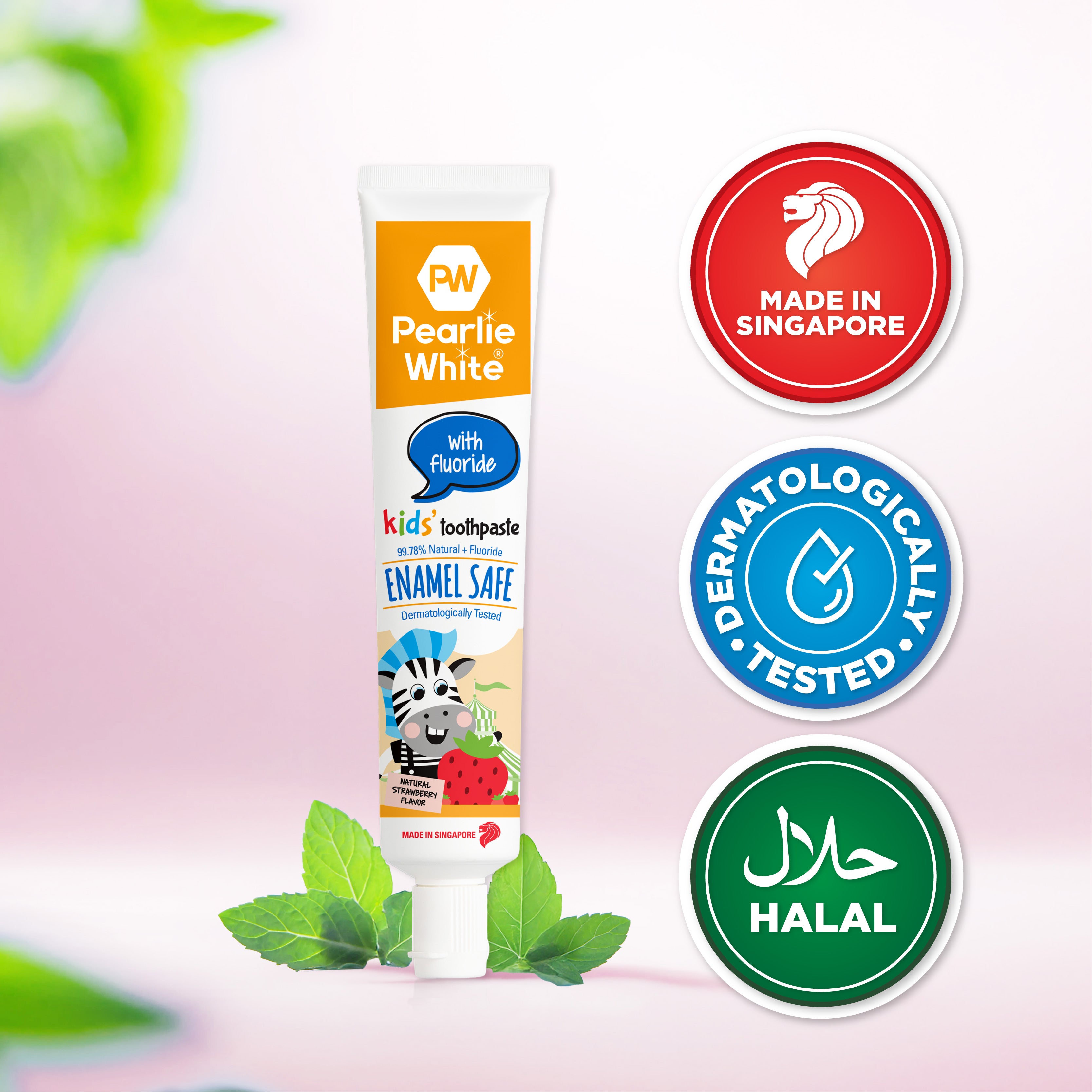 Enamel Safe Kids’ Fluoride Toothpaste (Strawberry) 45g