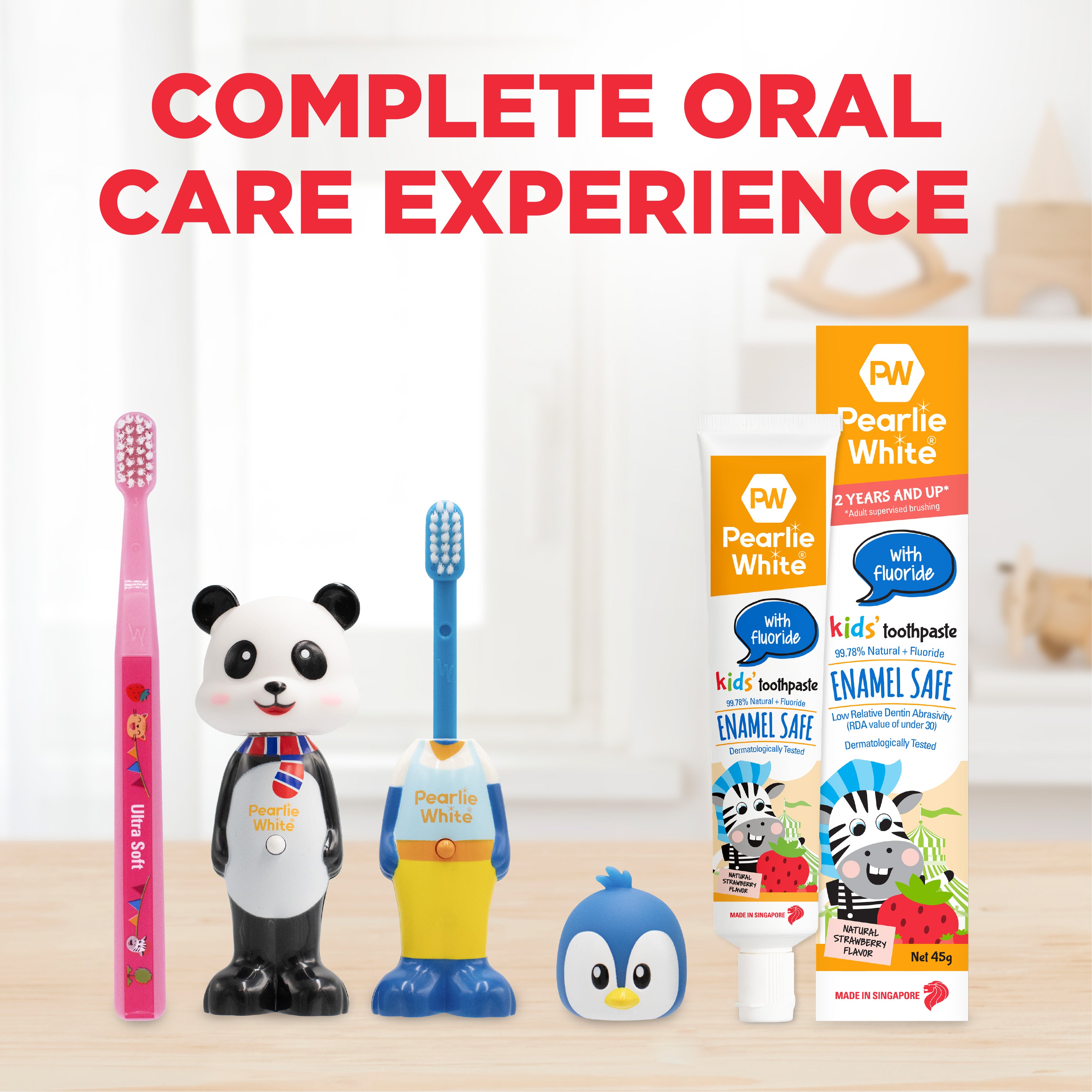 Enamel Safe Kids’ Fluoride Toothpaste (Strawberry) 45g