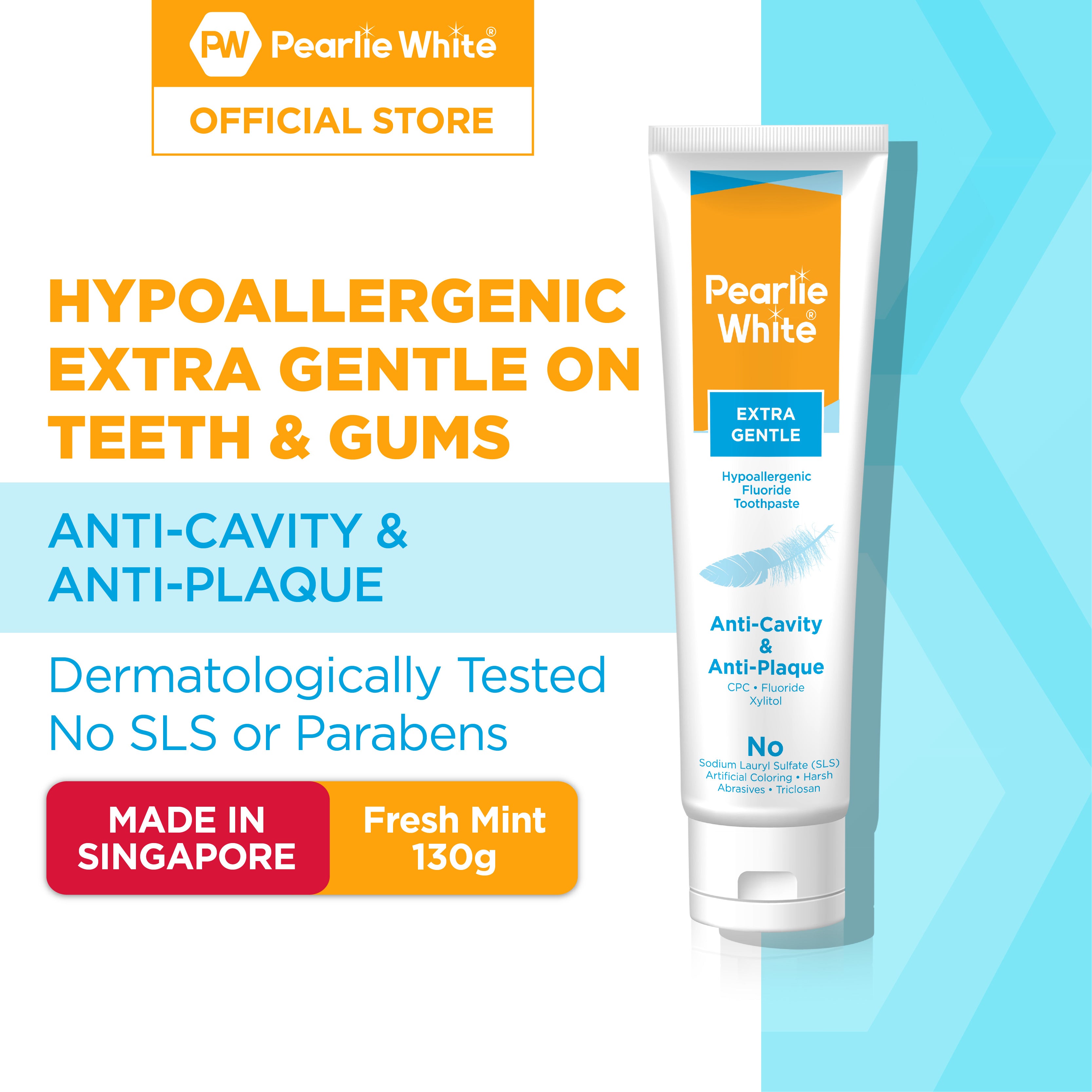 Extra Gentle Hypoallergenic Fluoride Toothpaste 130gm