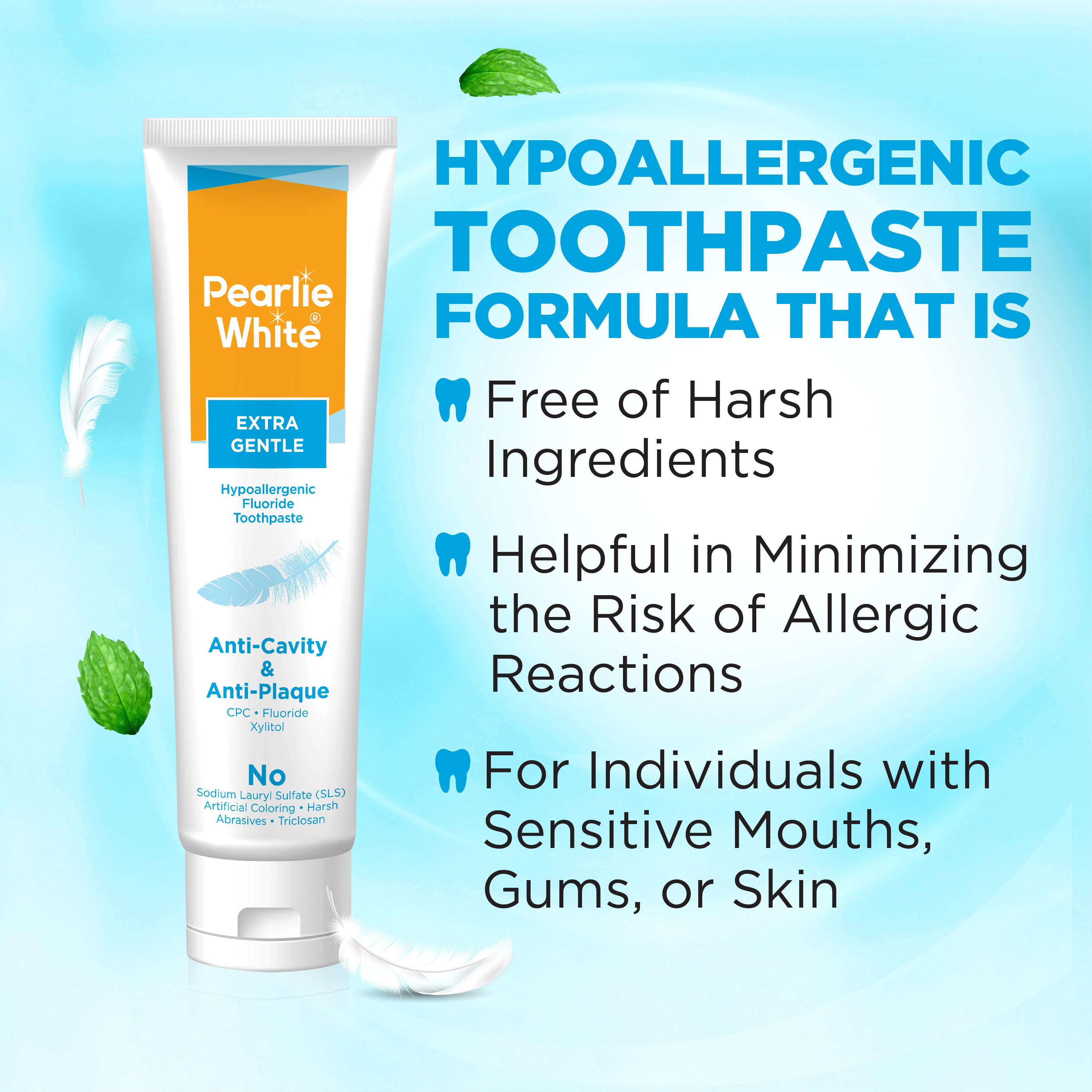 Extra Gentle Hypoallergenic Fluoride Toothpaste 130gm