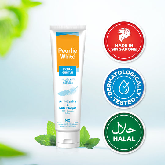 Extra Gentle Hypoallergenic Fluoride Toothpaste 130gm | Pearlie White