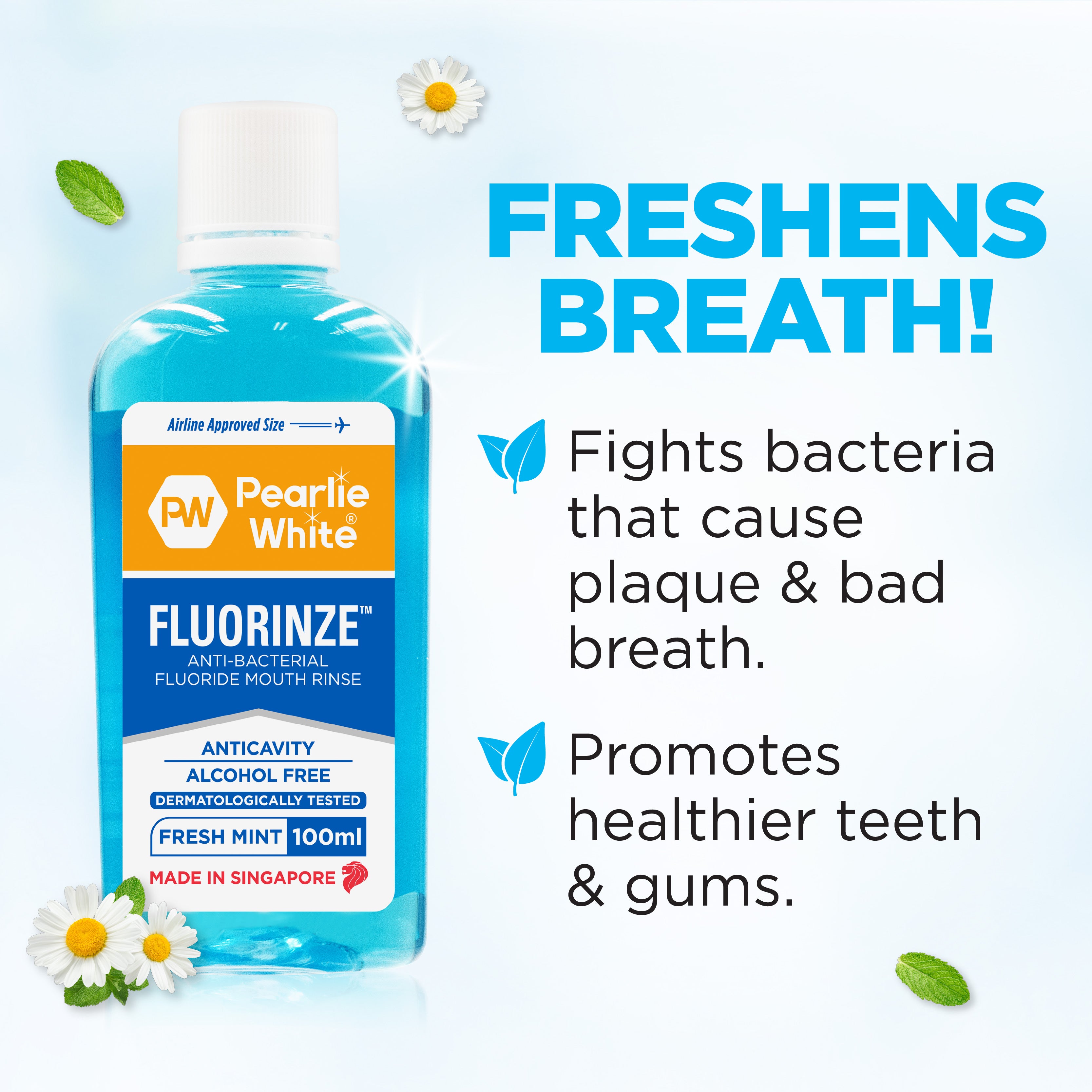 Fluorinze Anti-bacterial Fluoride Mouth Rinse 100ml