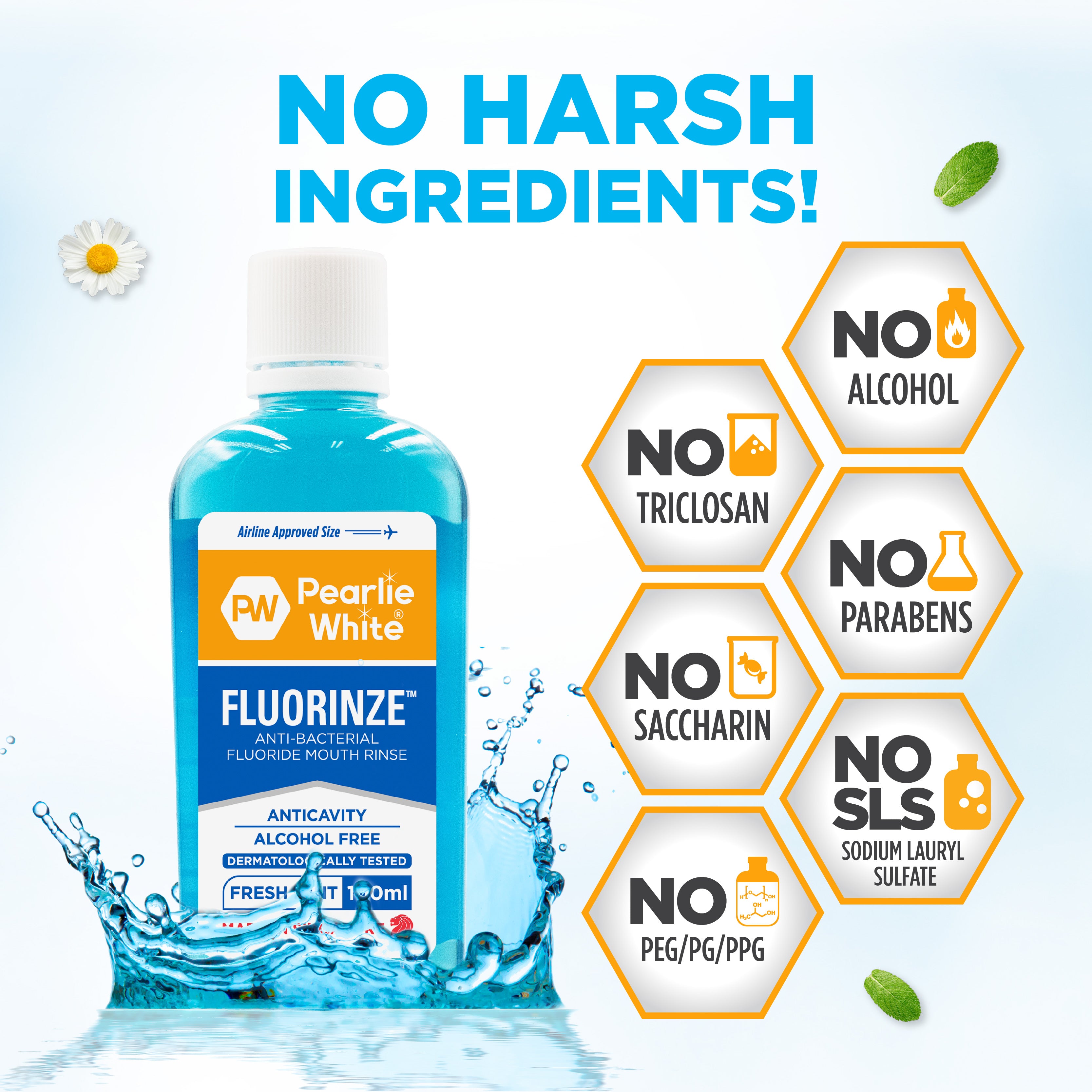 Fluorinze Anti-bacterial Fluoride Mouth Rinse 100ml
