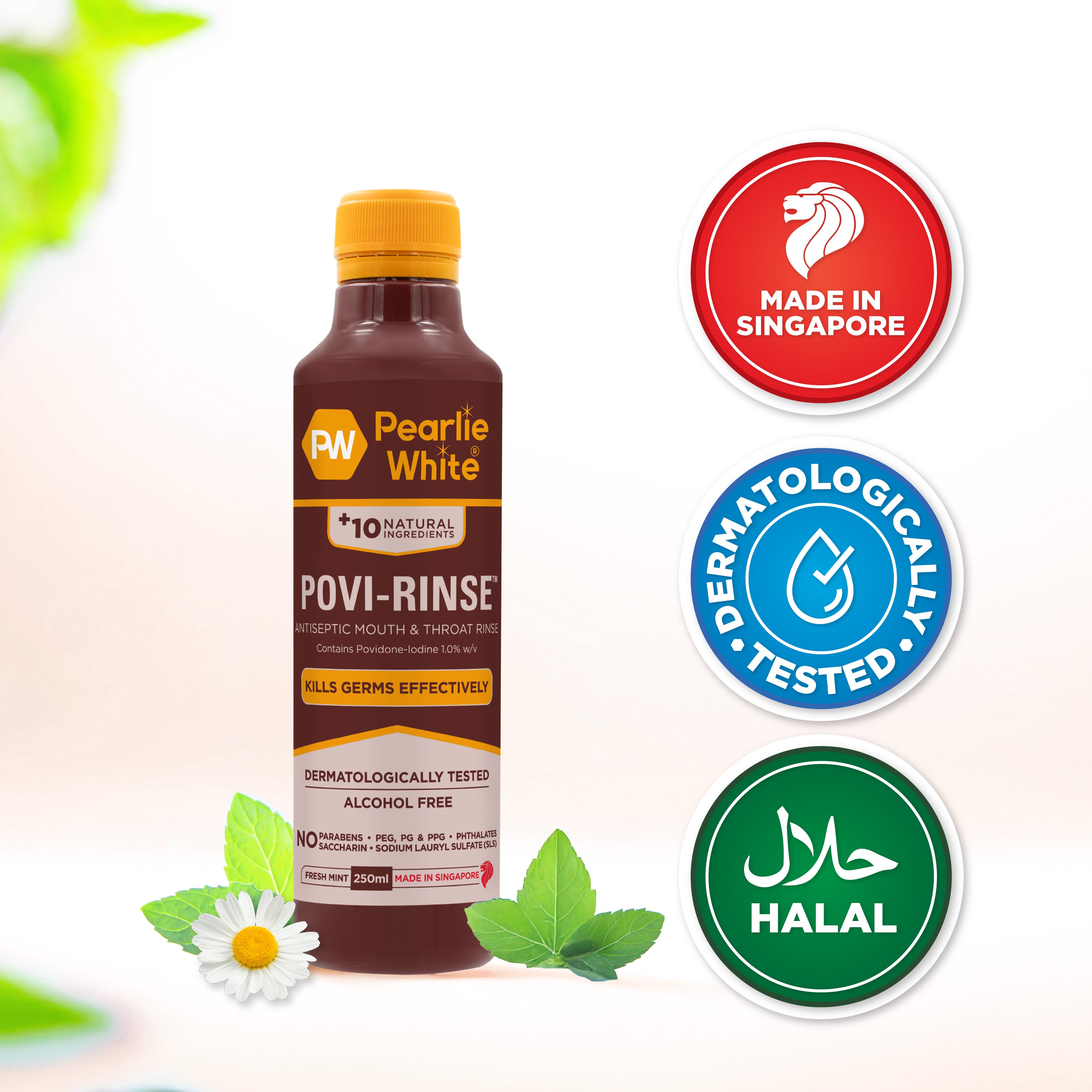 Povi-Rinse™ Antiseptic Mouth & Throat Rinse 250ml