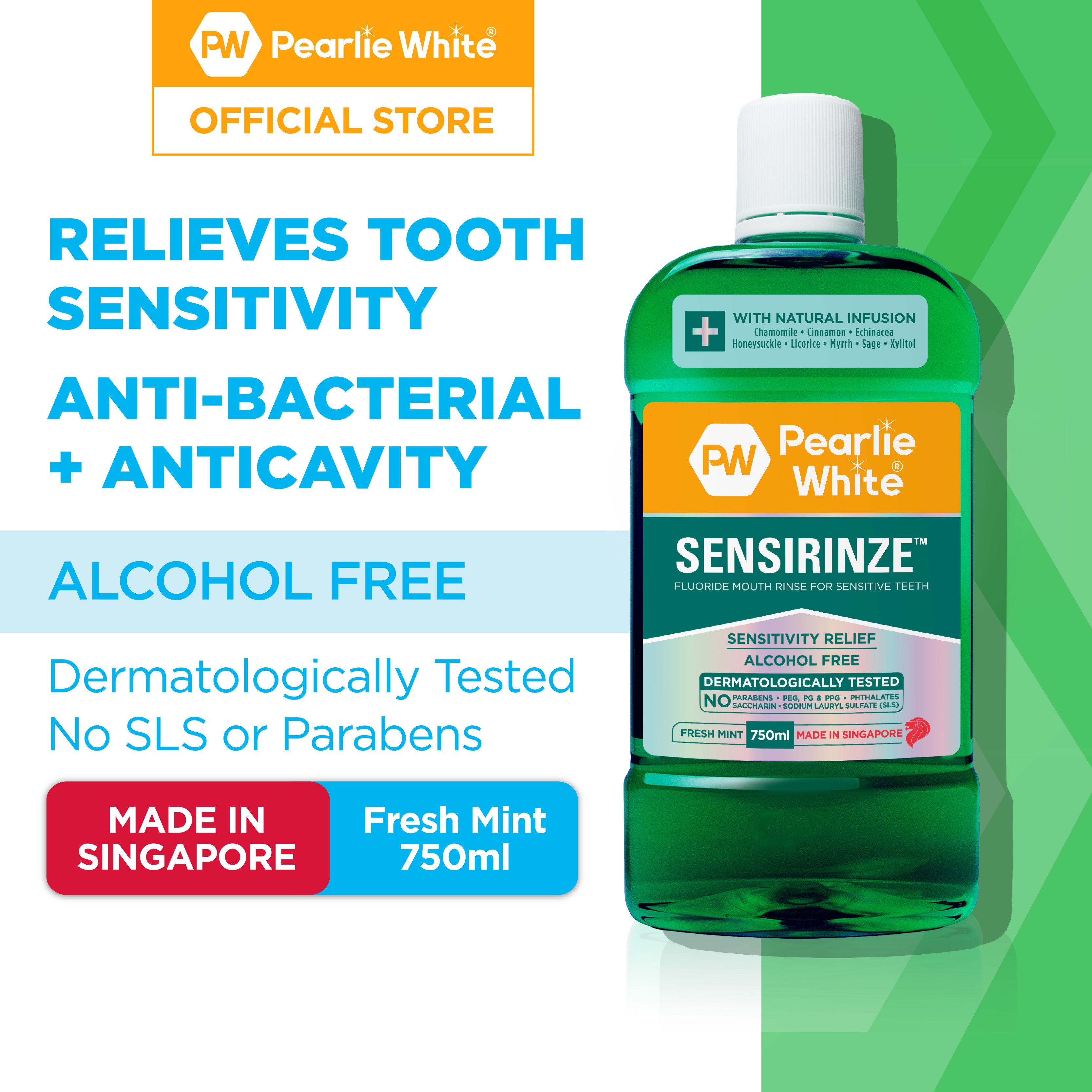 Sensirinze™ Fluoride Mouth Rinse for Sensitive Teeth 750ml