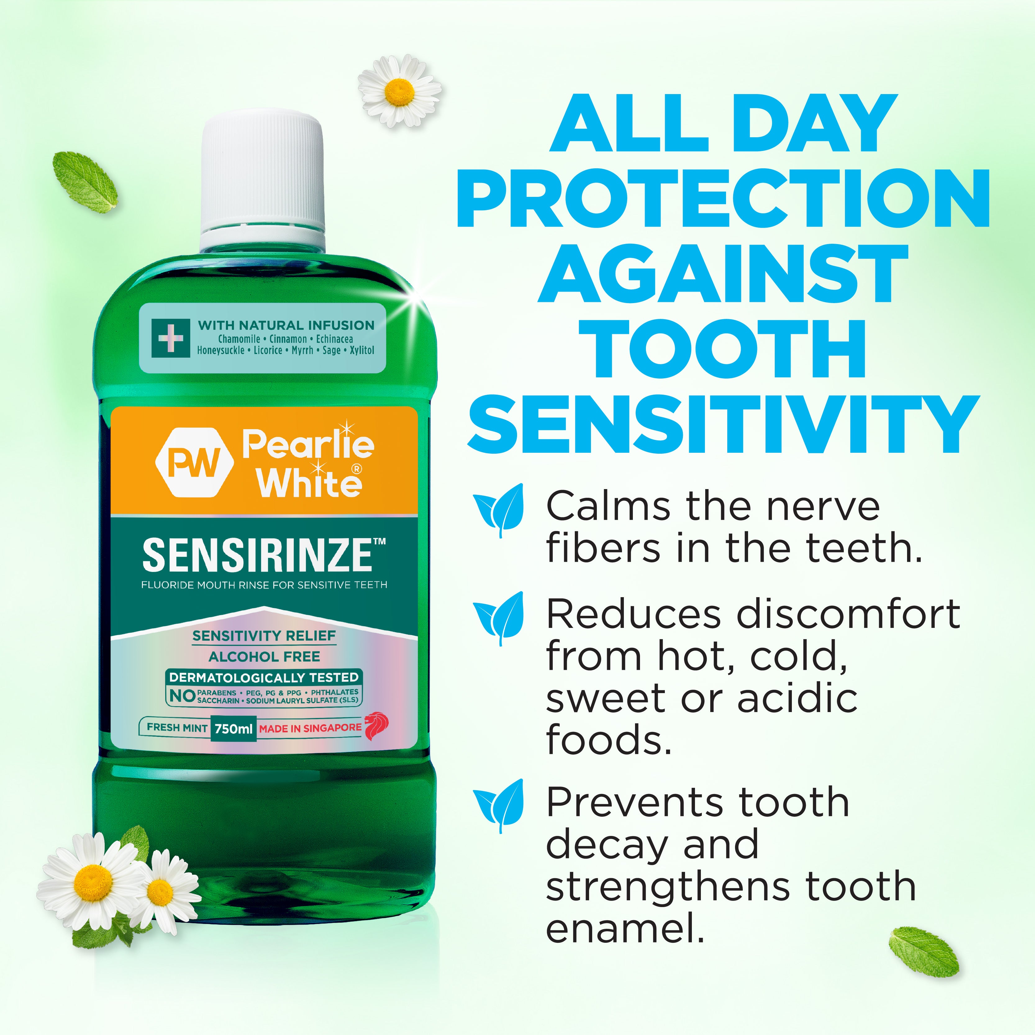 Sensirinze™ Fluoride Mouth Rinse for Sensitive Teeth 750ml