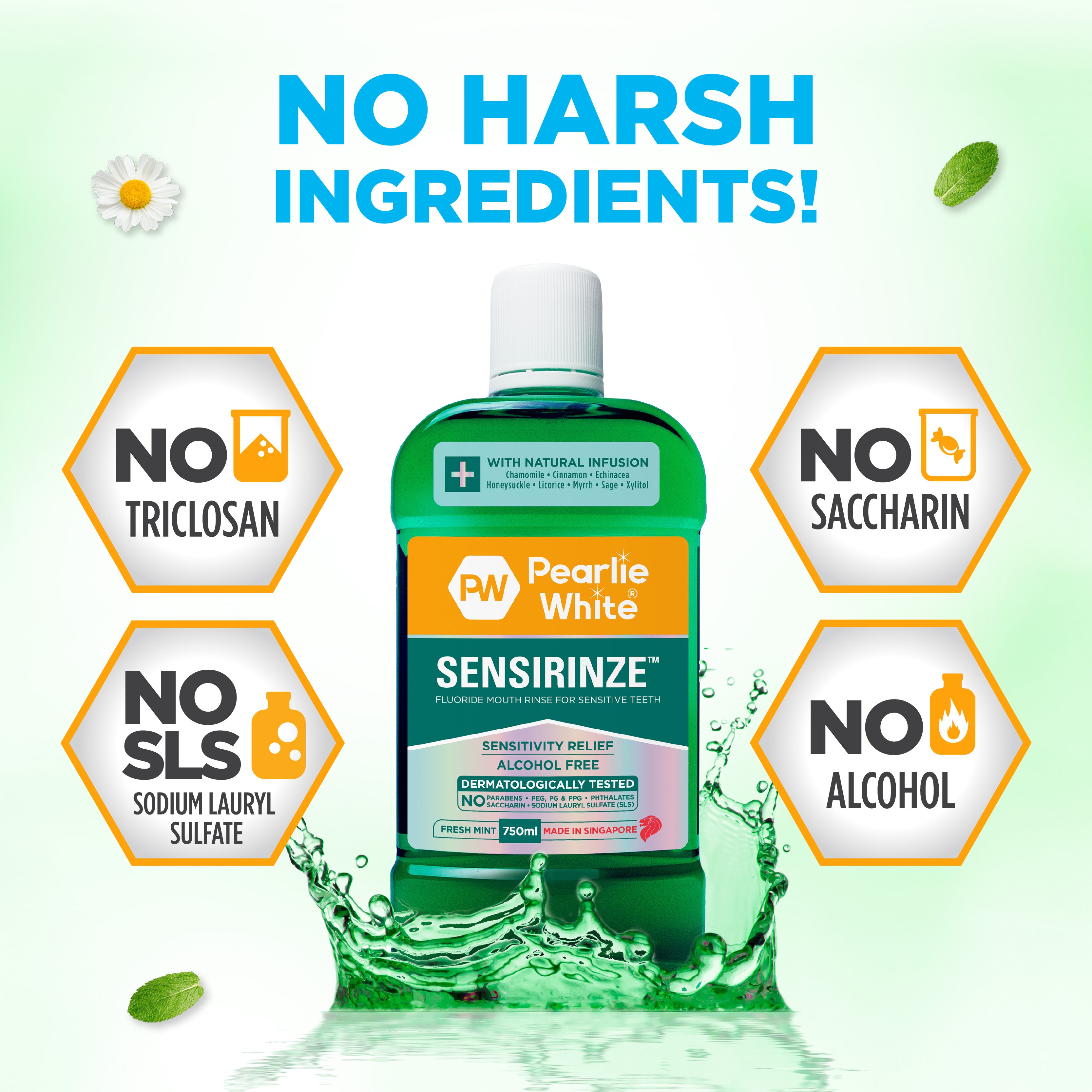 Sensirinze™ Fluoride Mouth Rinse for Sensitive Teeth 750ml