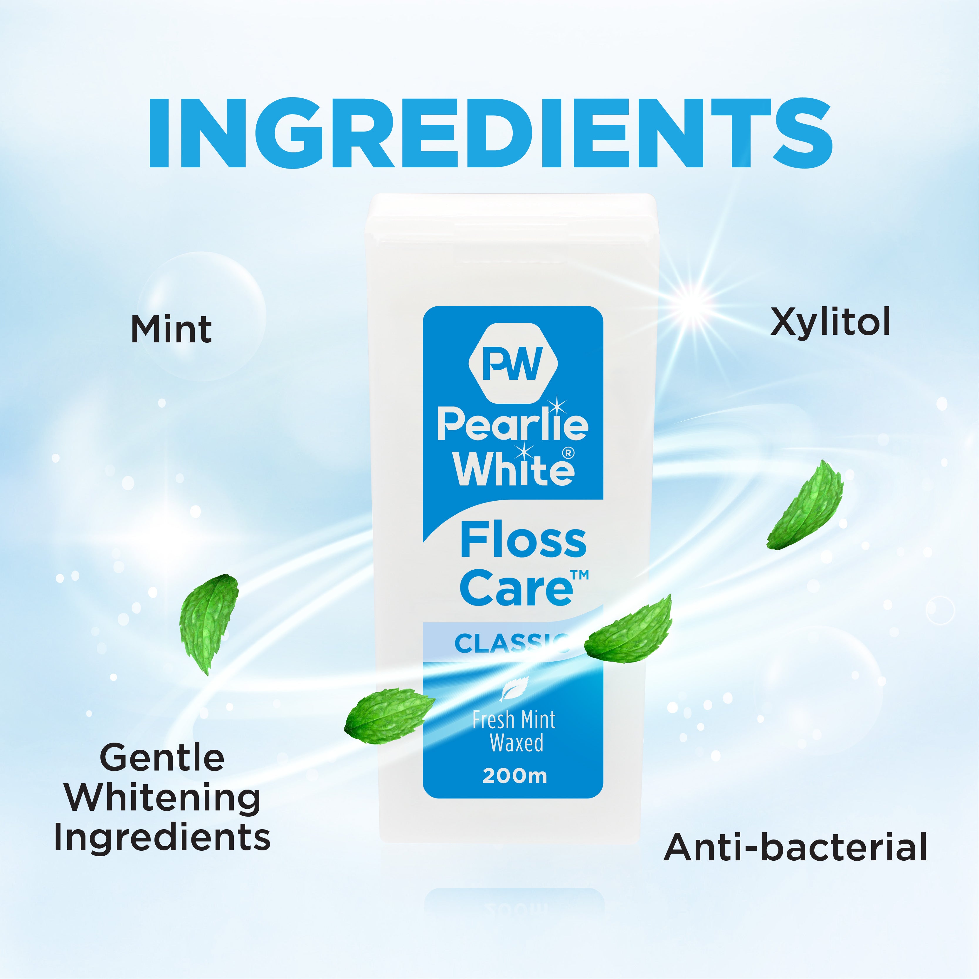 FlossCare Classic Waxed Mint Floss 200m