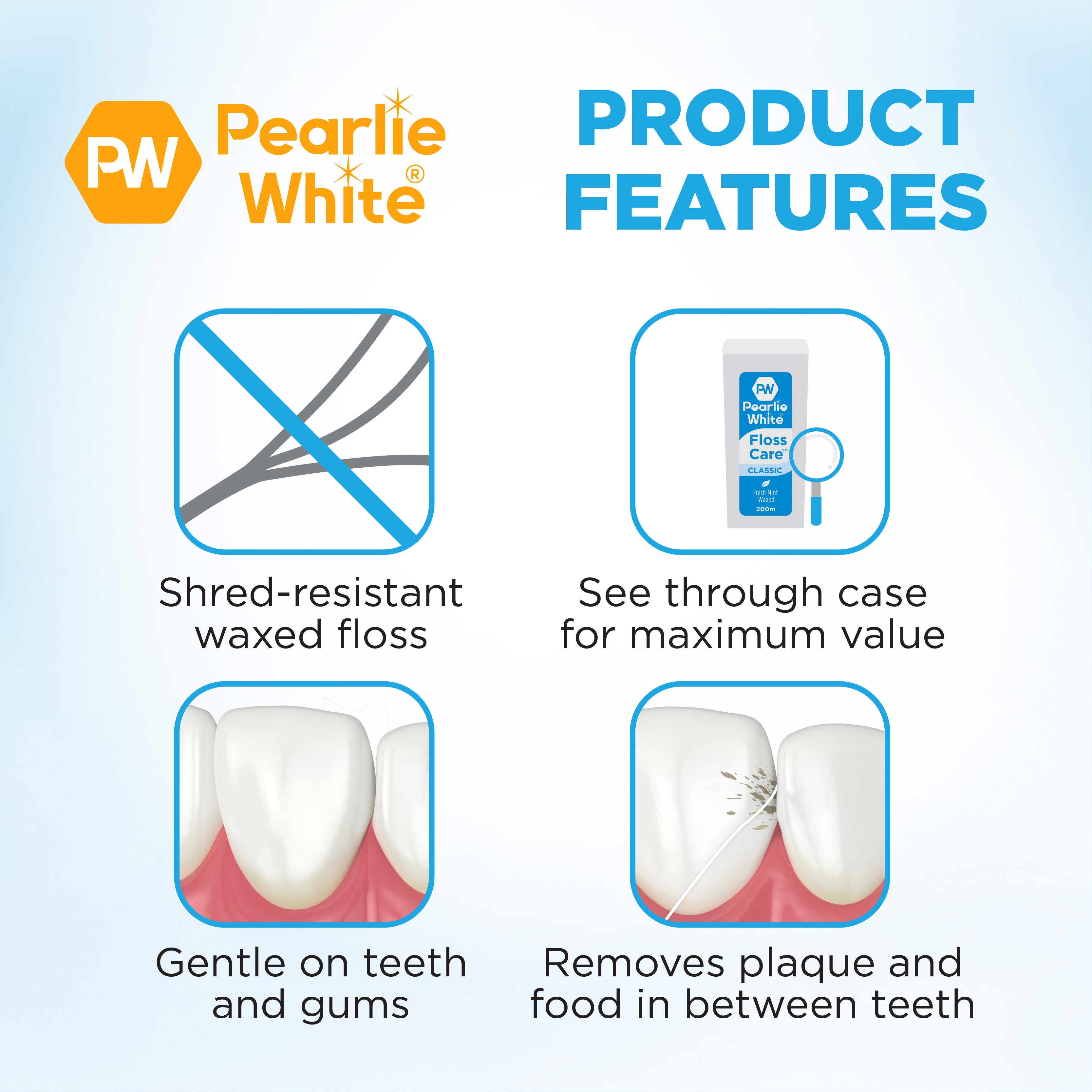 FlossCare Classic Waxed Mint Floss 200m