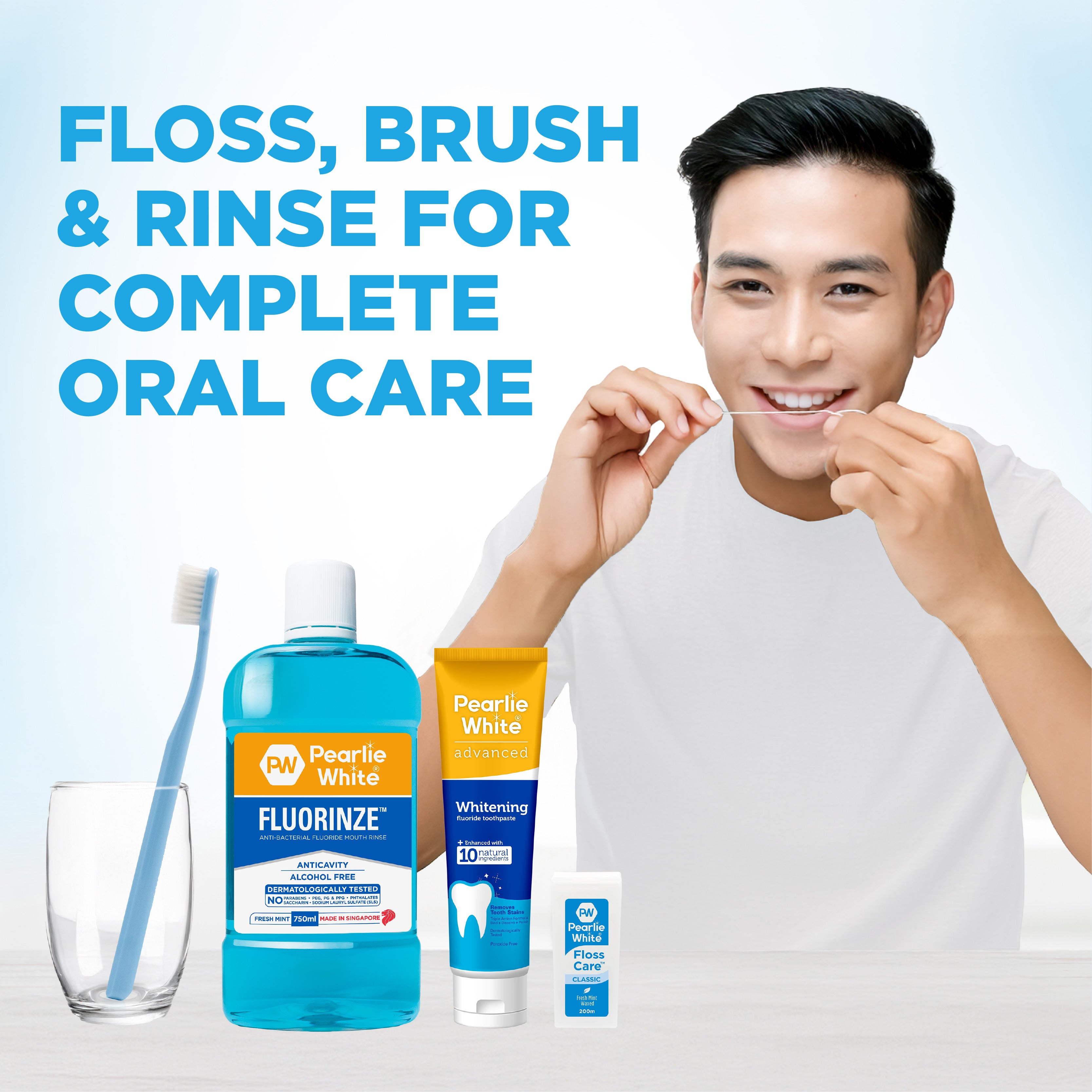 FlossCare Classic Waxed Mint Floss 200m