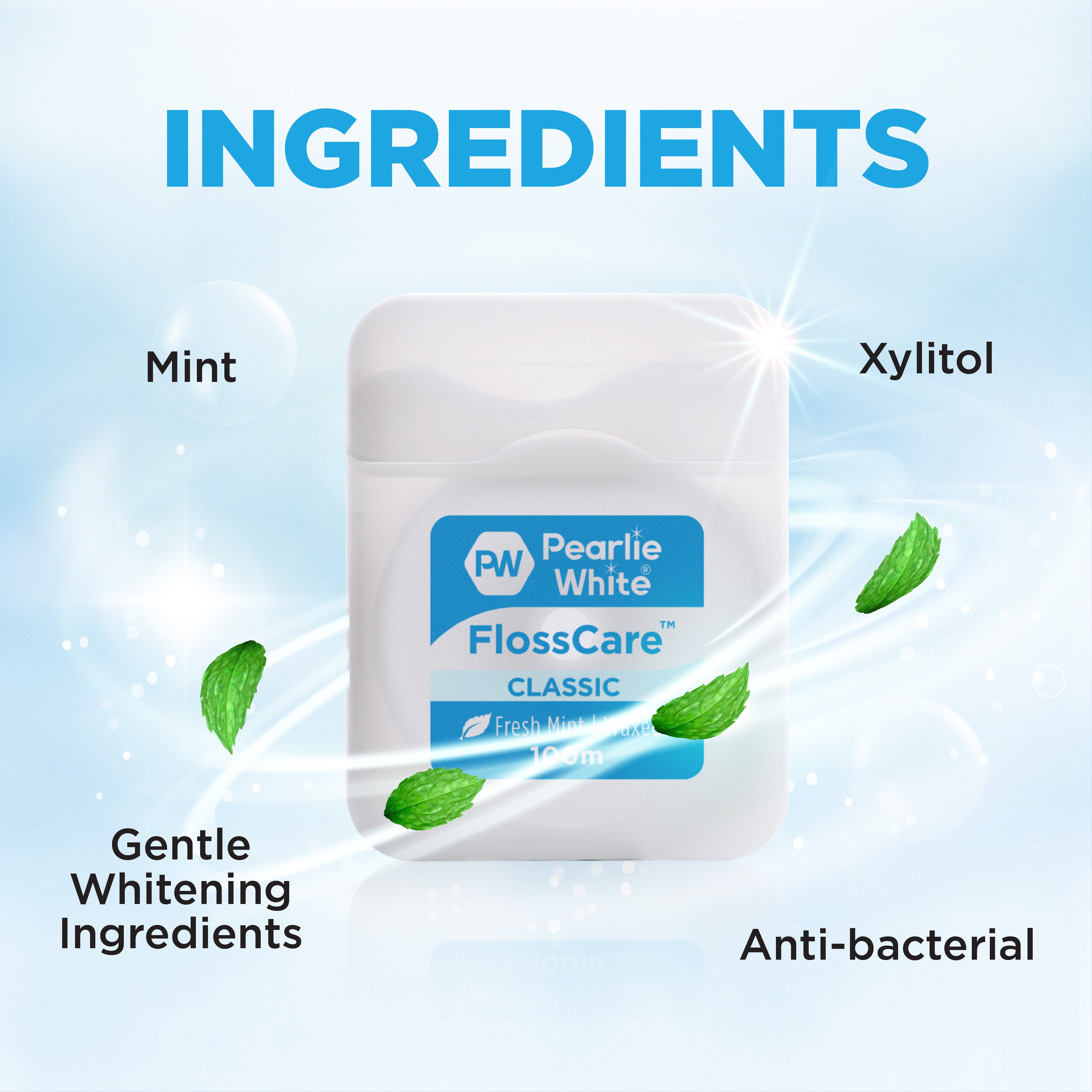 FlossCare Classic Waxed Mint Floss 100m