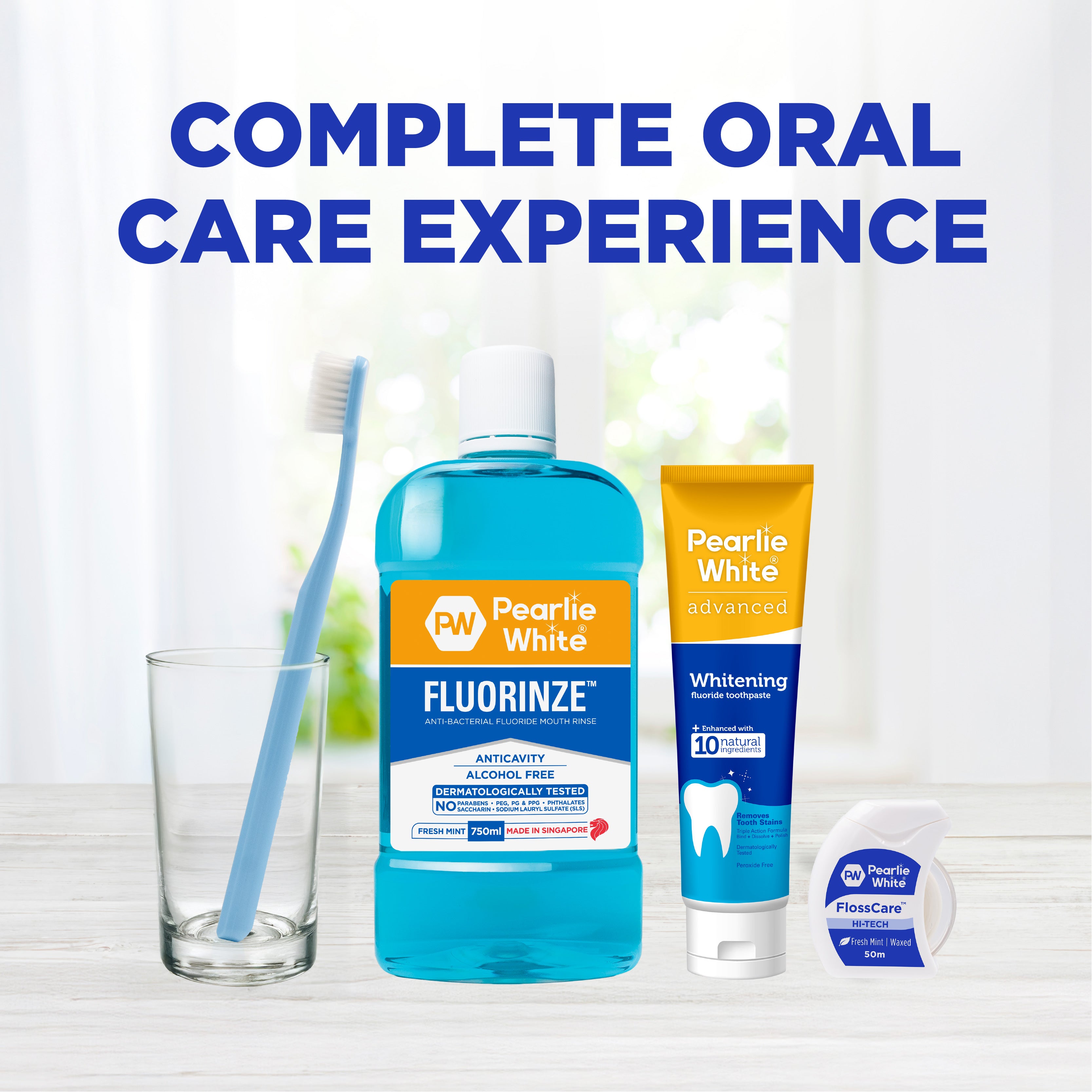 FlossCare Hi-Tech Waxed Mint Floss 50m