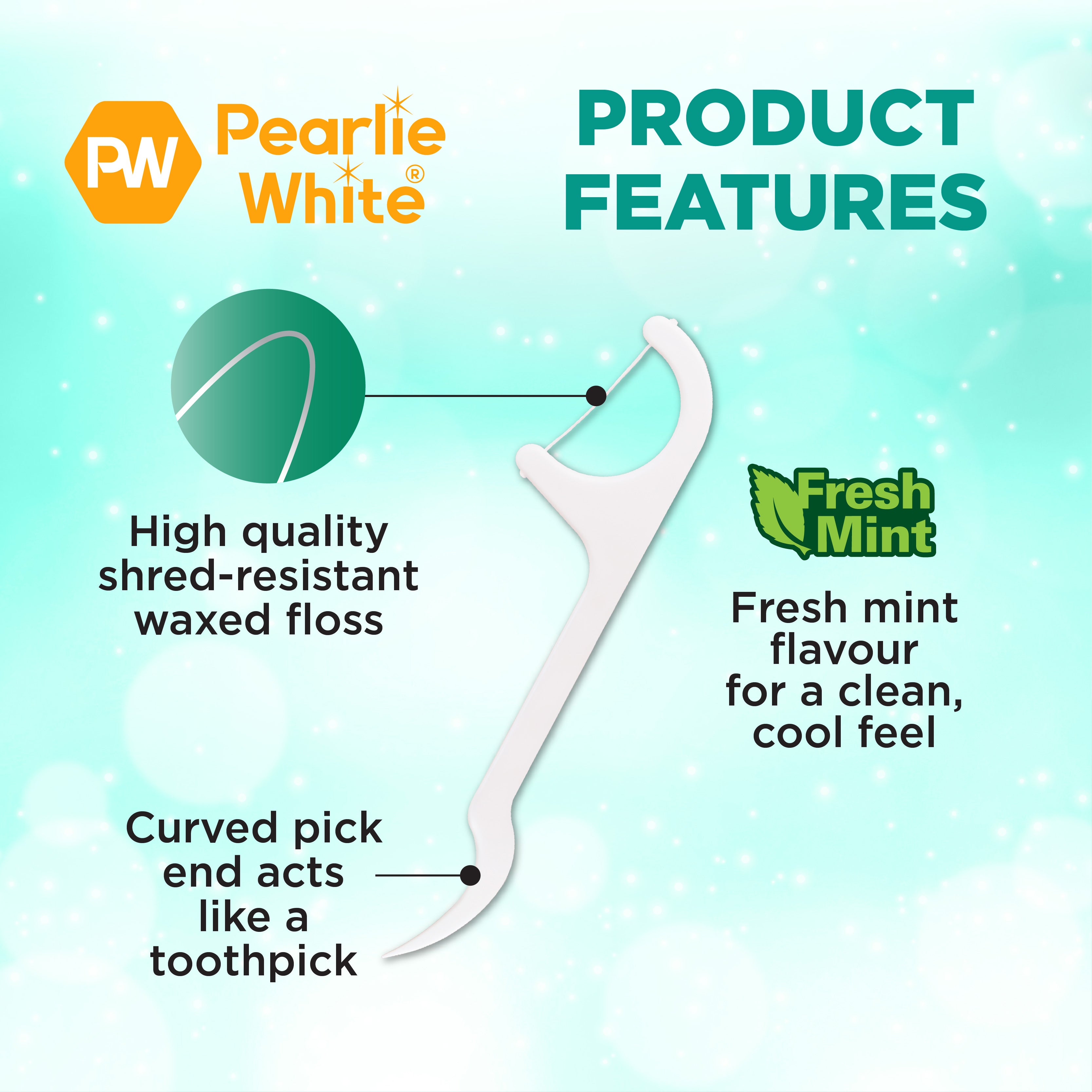 FlossPicks Value 2-IN-1 Mint Flosser 24pcs