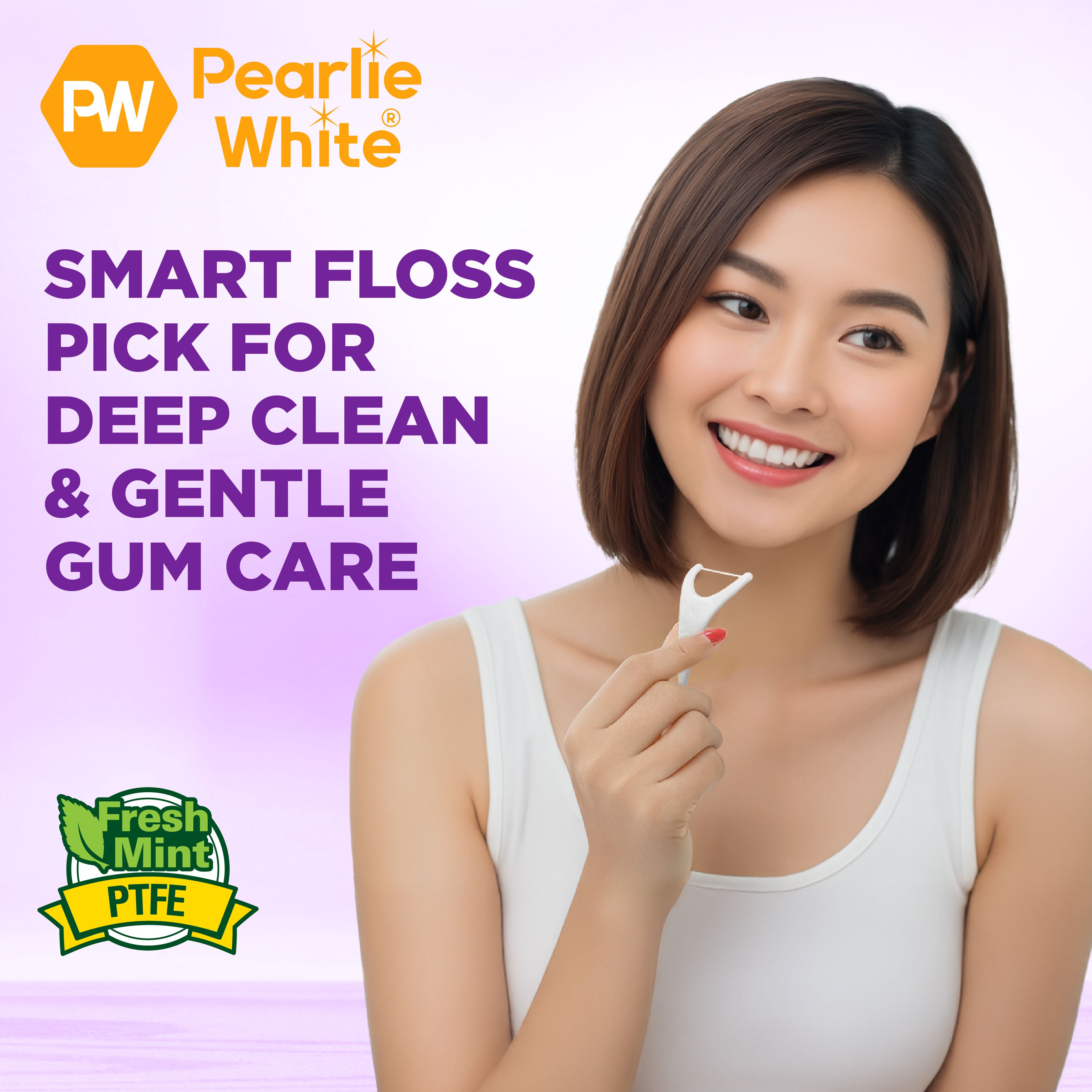 FlossPick Y 2-IN-1 PTFE Back Teeth Mint Flosser 36pcs