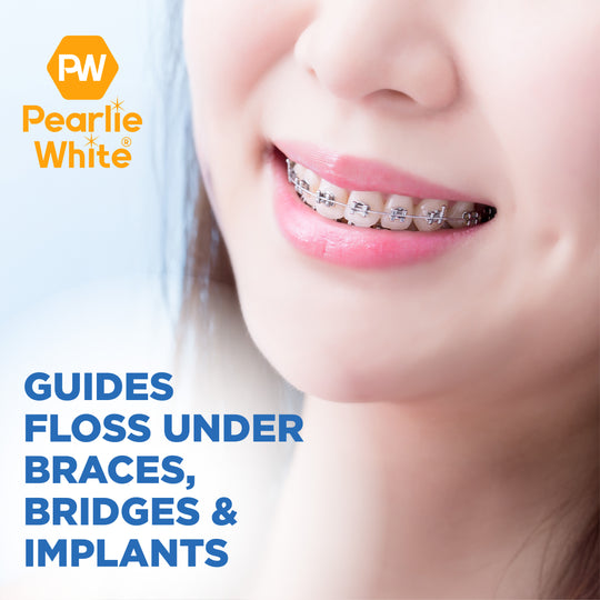 FlossCare Floss Threaders - With Storage Case 30pcs | Pearlie White