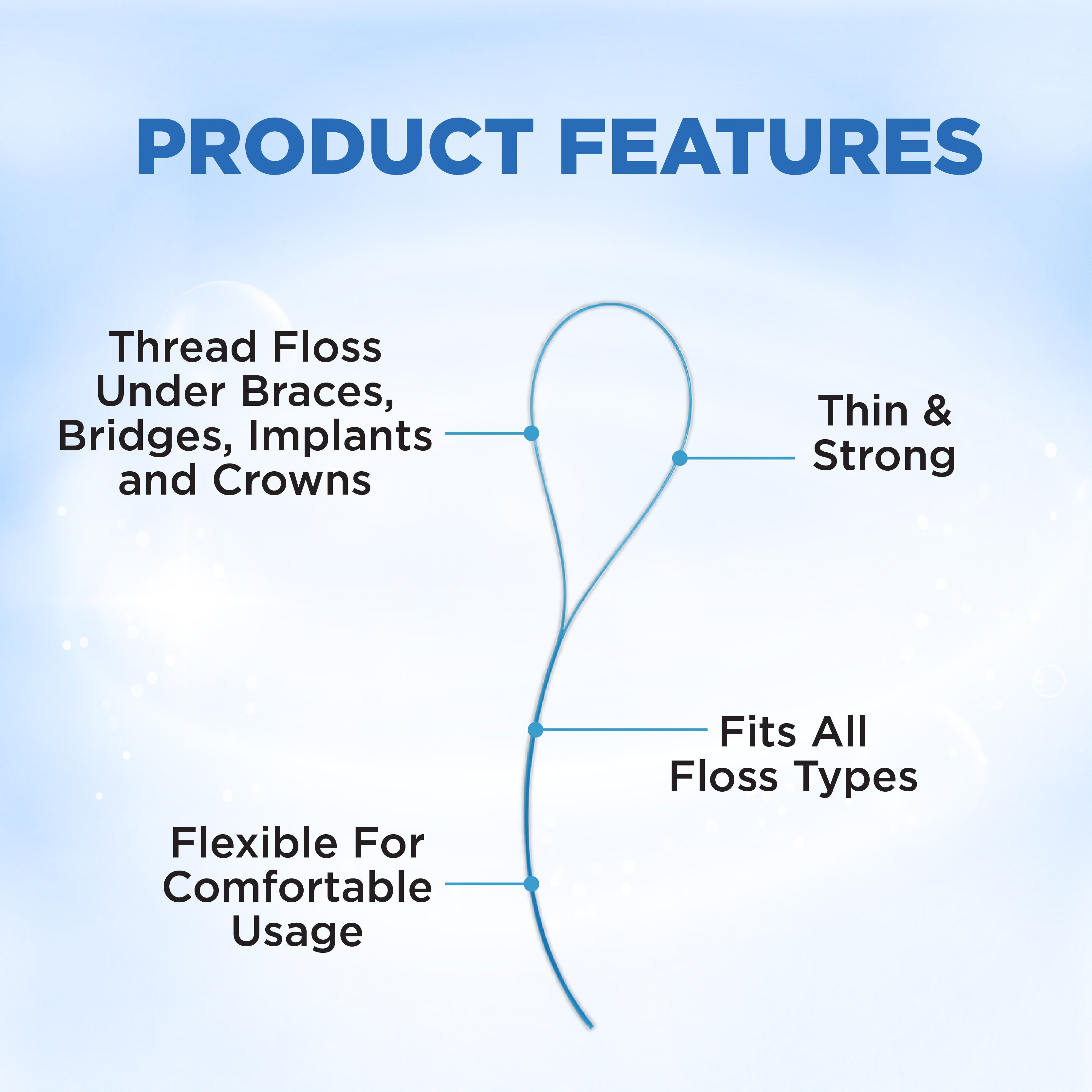 FlossCare™ Floss Threaders With Storage Case 30pcs