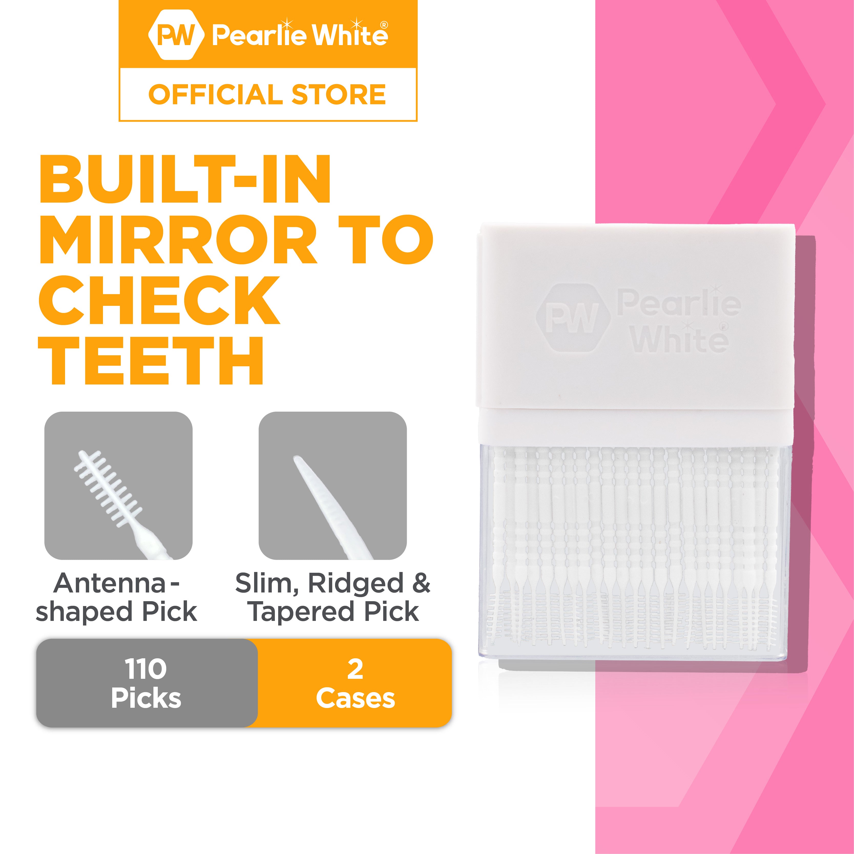 OralPicks 110pcs Slim Case with Mirror