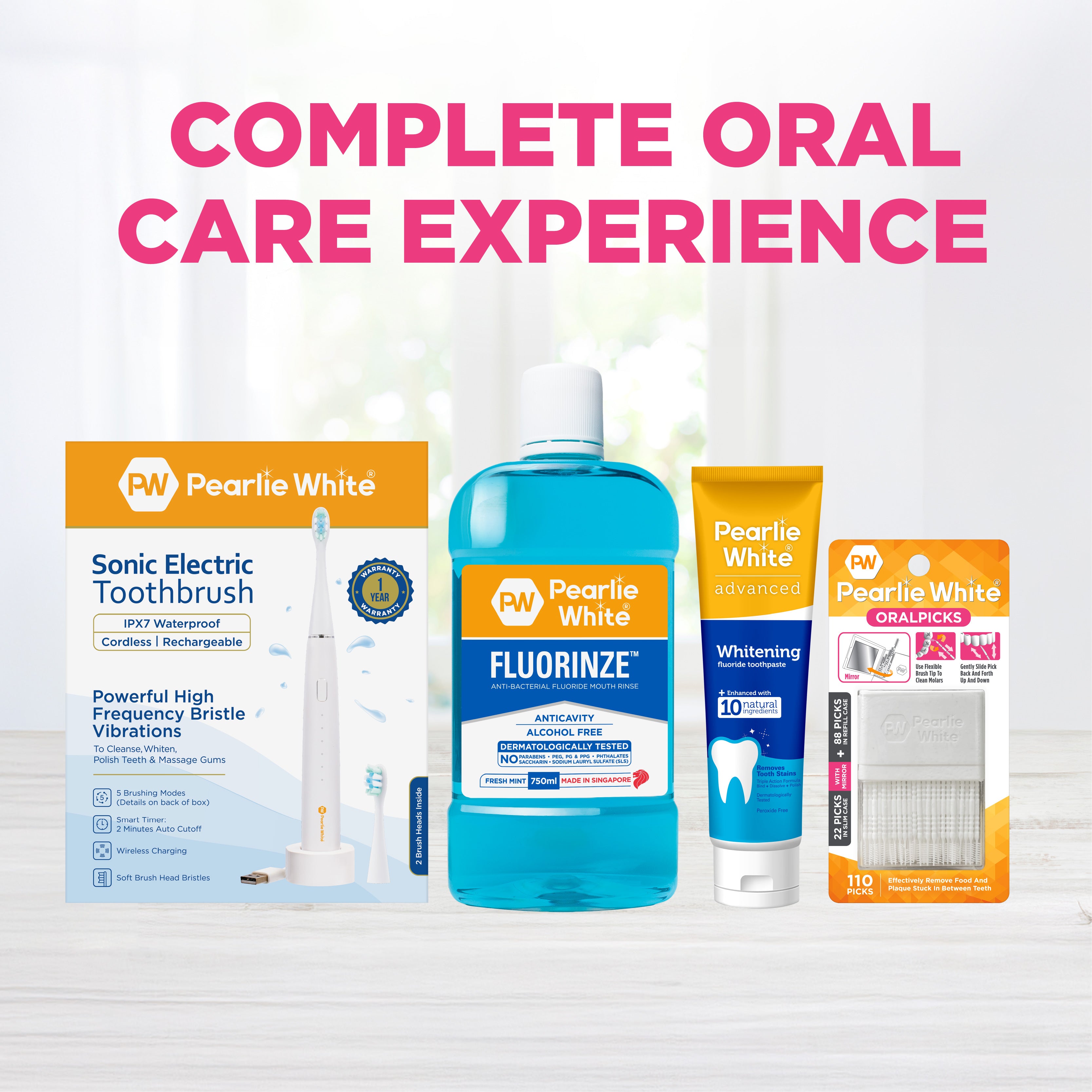 OralPicks 110pcs Slim Case with Mirror