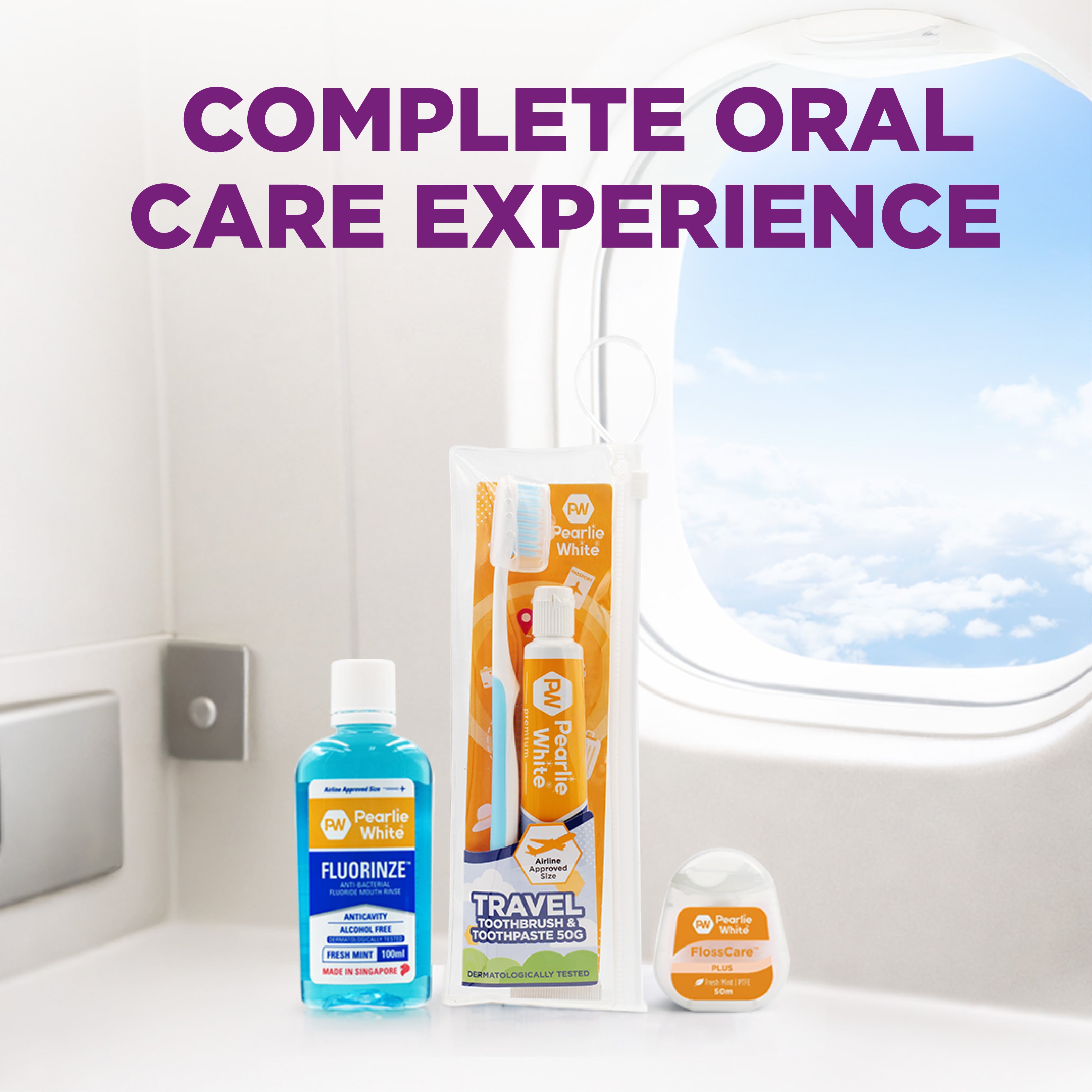 Travel Toothbrush & Toothpaste 50g – Pearlie White