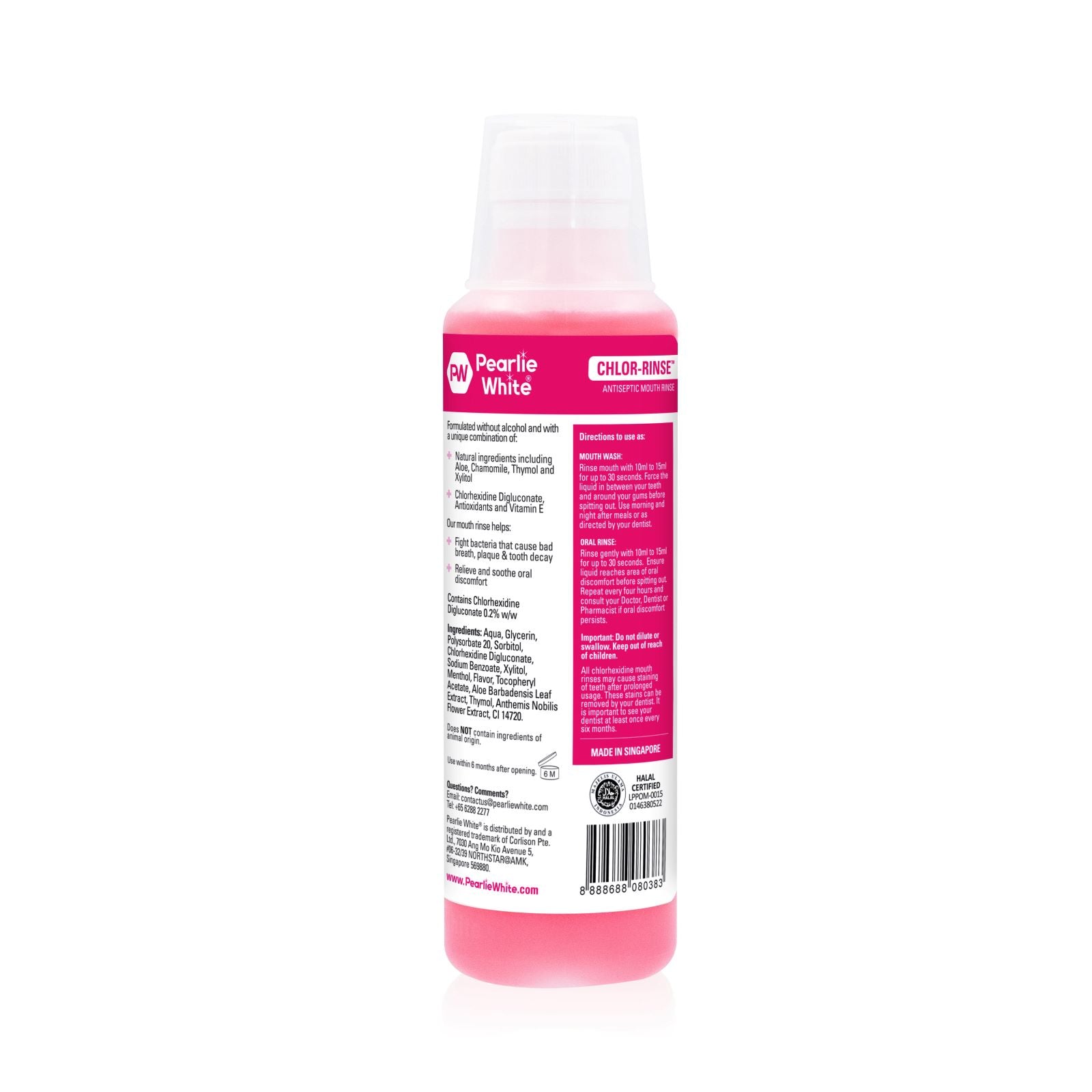Chlor-Rinse Antiseptic Mouth Rinse 250ml | Pearlie White