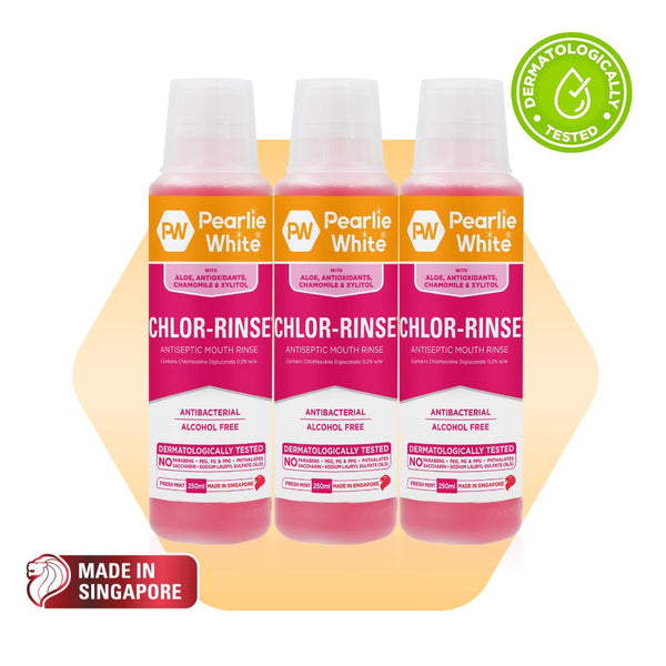 Chlor-Rinse Antiseptic Mouth Rinse 250ml - Triple Pack