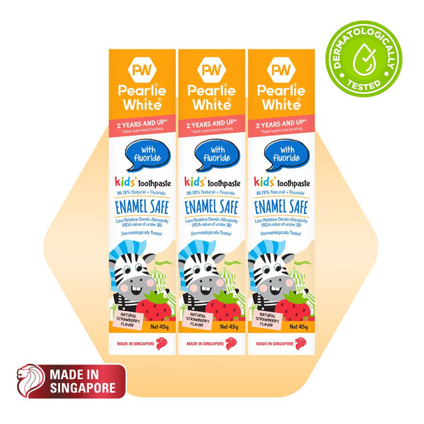 Enamel Safe Kids’ Fluoride Toothpaste (Strawberry) 45g- Triple Pack