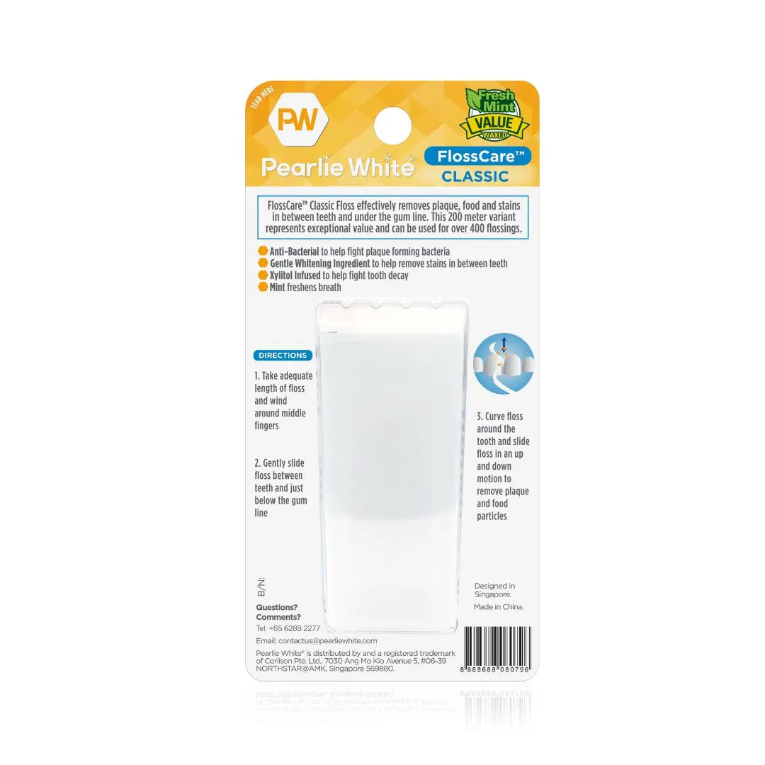 FlossCare Classic Waxed Mint Floss 200m