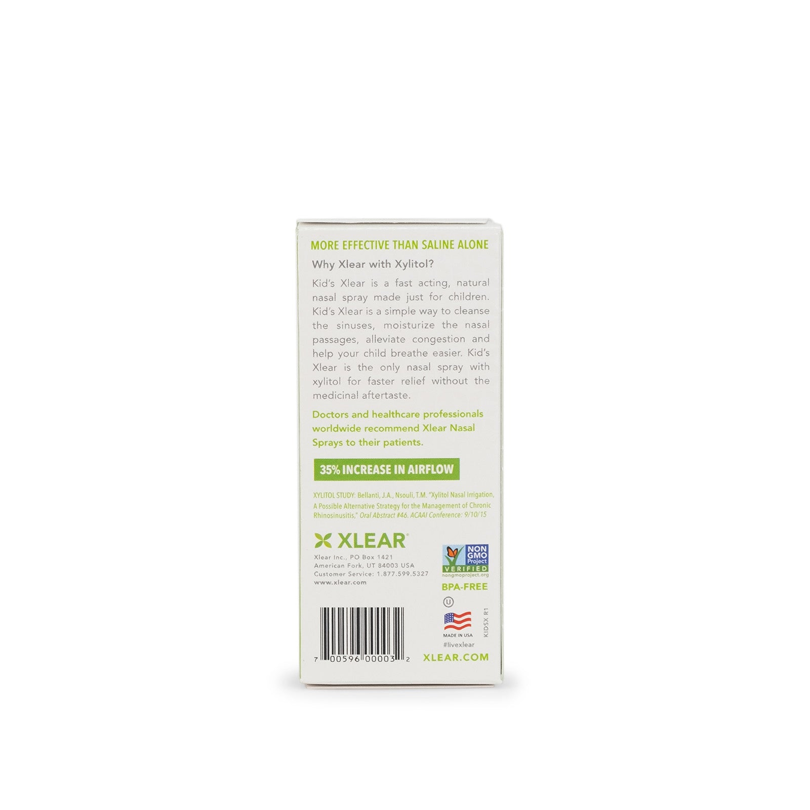 Xlear Kids Natural Saline Sinus Nasal Spray 22ml (0.75 Fl Oz)