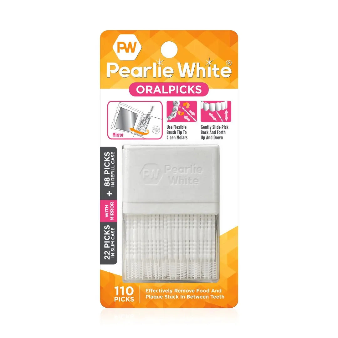 OralPicks 110pcs Slim Case with Mirror