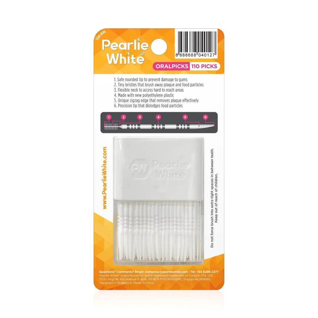 OralPicks 110pcs Slim Case with Mirror