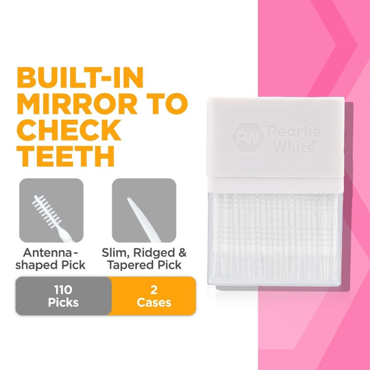 OralPicks Slim Case with Mirror 110s | Pearlie White