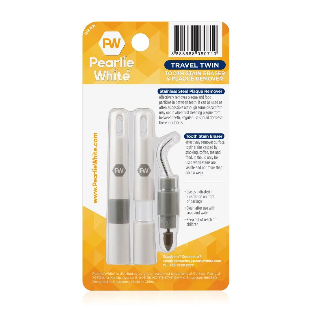 Travel Twin Tooth Stain Eraser & Plaque Remover