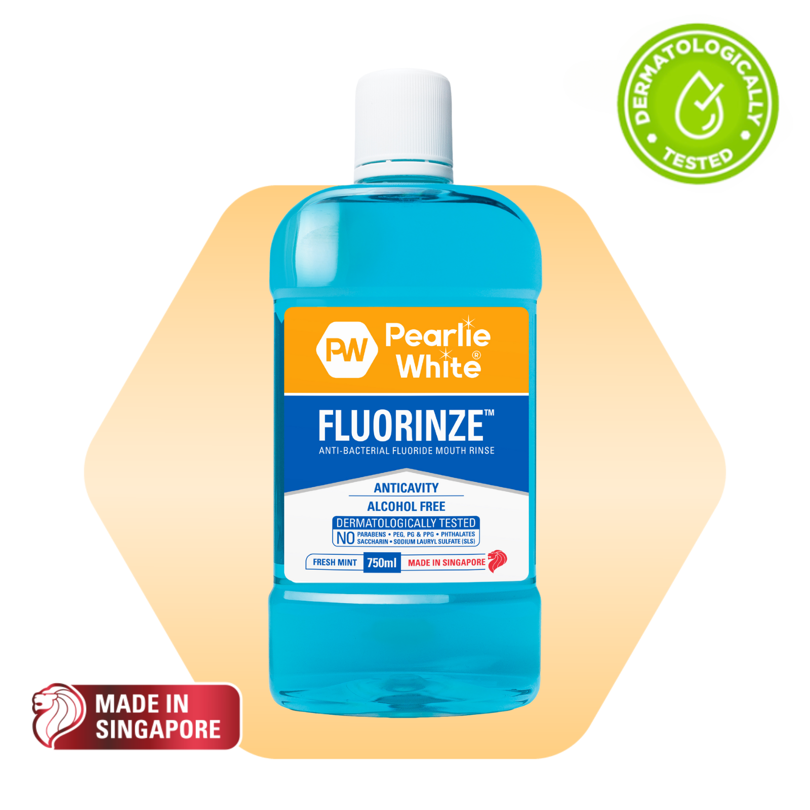 Fluorinze Antibacterial Fluoride Mouth Rinse 750ml